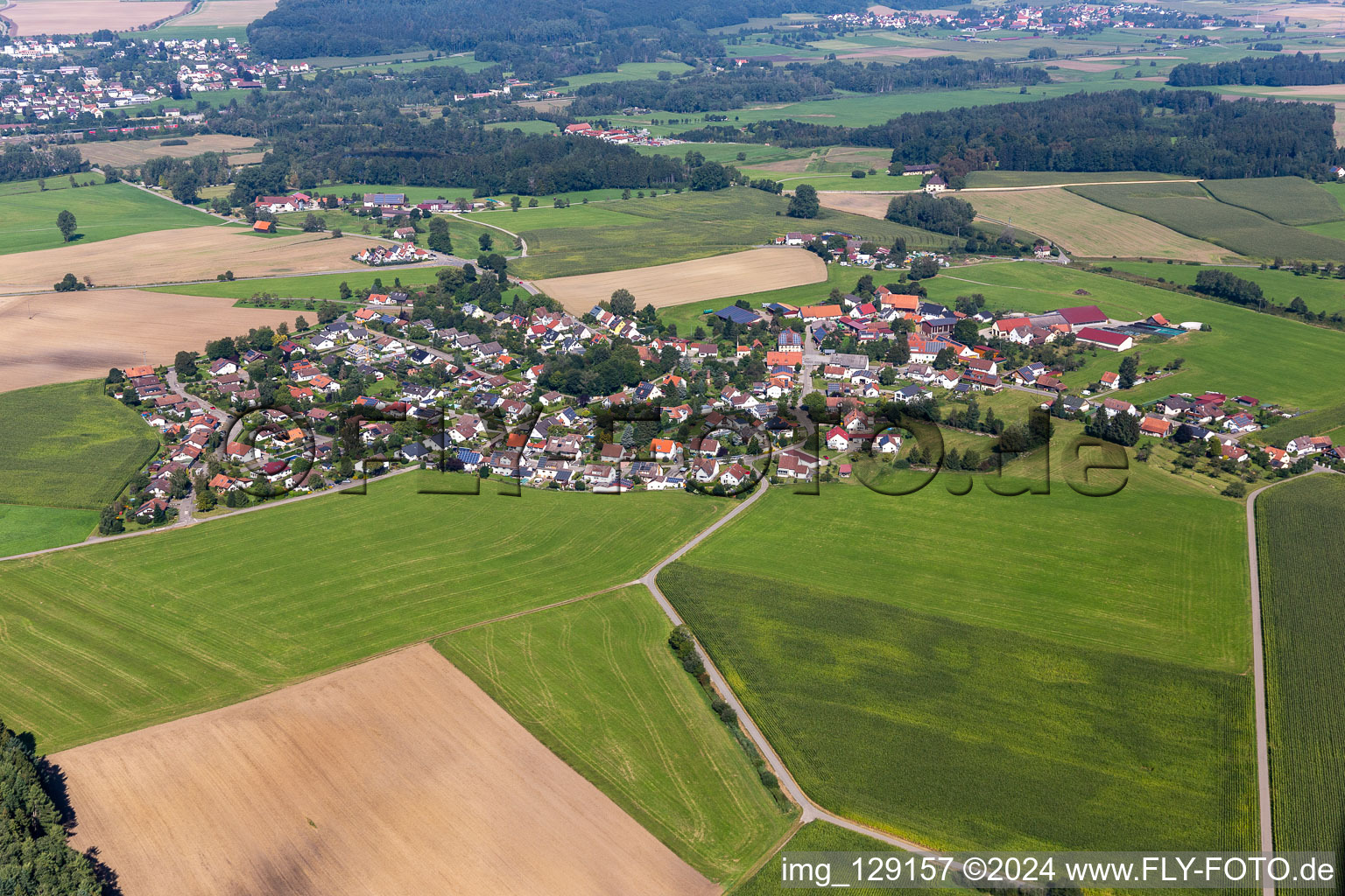 Vue aérienne de Quartier Tannhausen in Aulendorf dans le département Bade-Wurtemberg, Allemagne