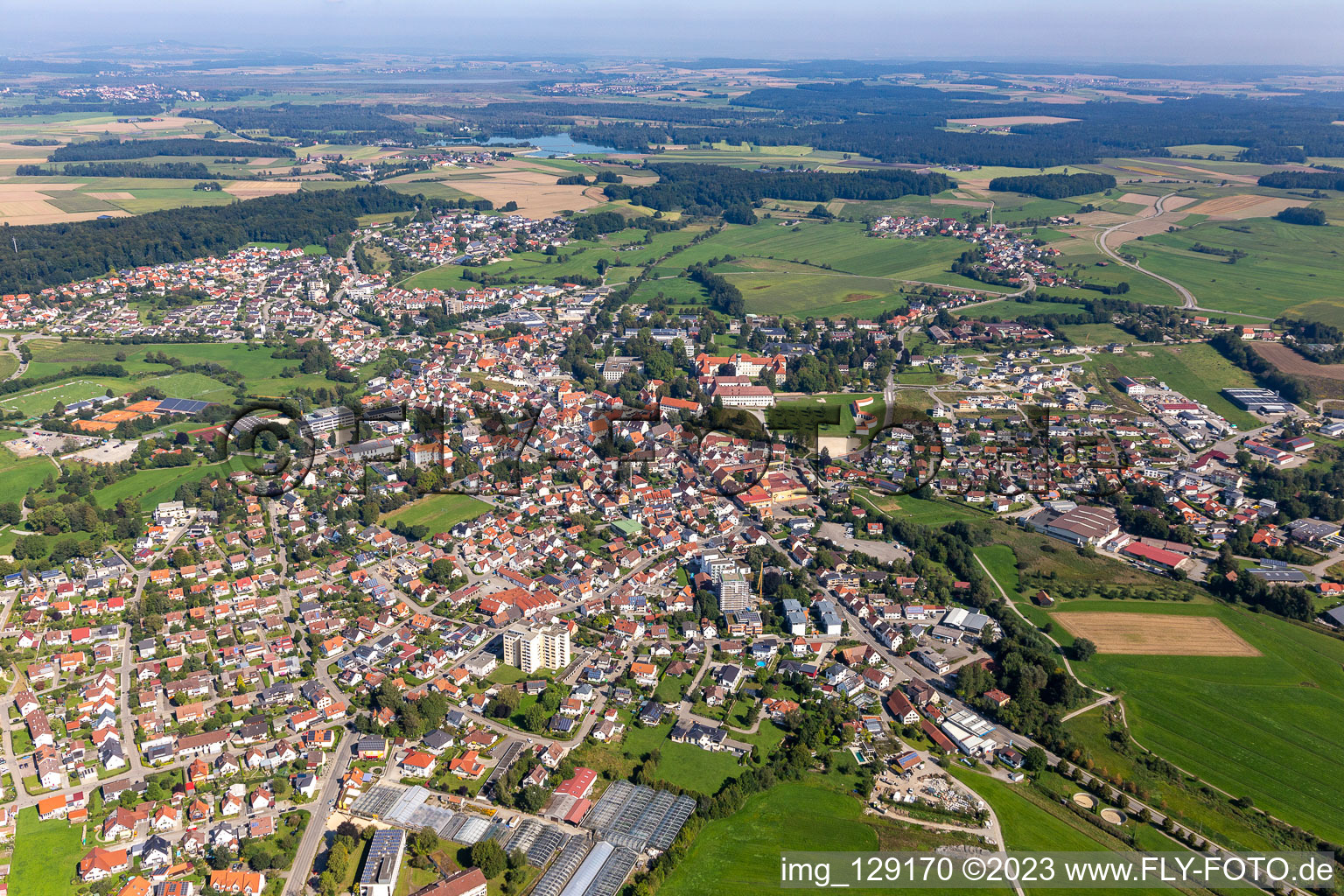 Vue aérienne de Quartier Zellerhof in Bad Schussenried dans le département Bade-Wurtemberg, Allemagne