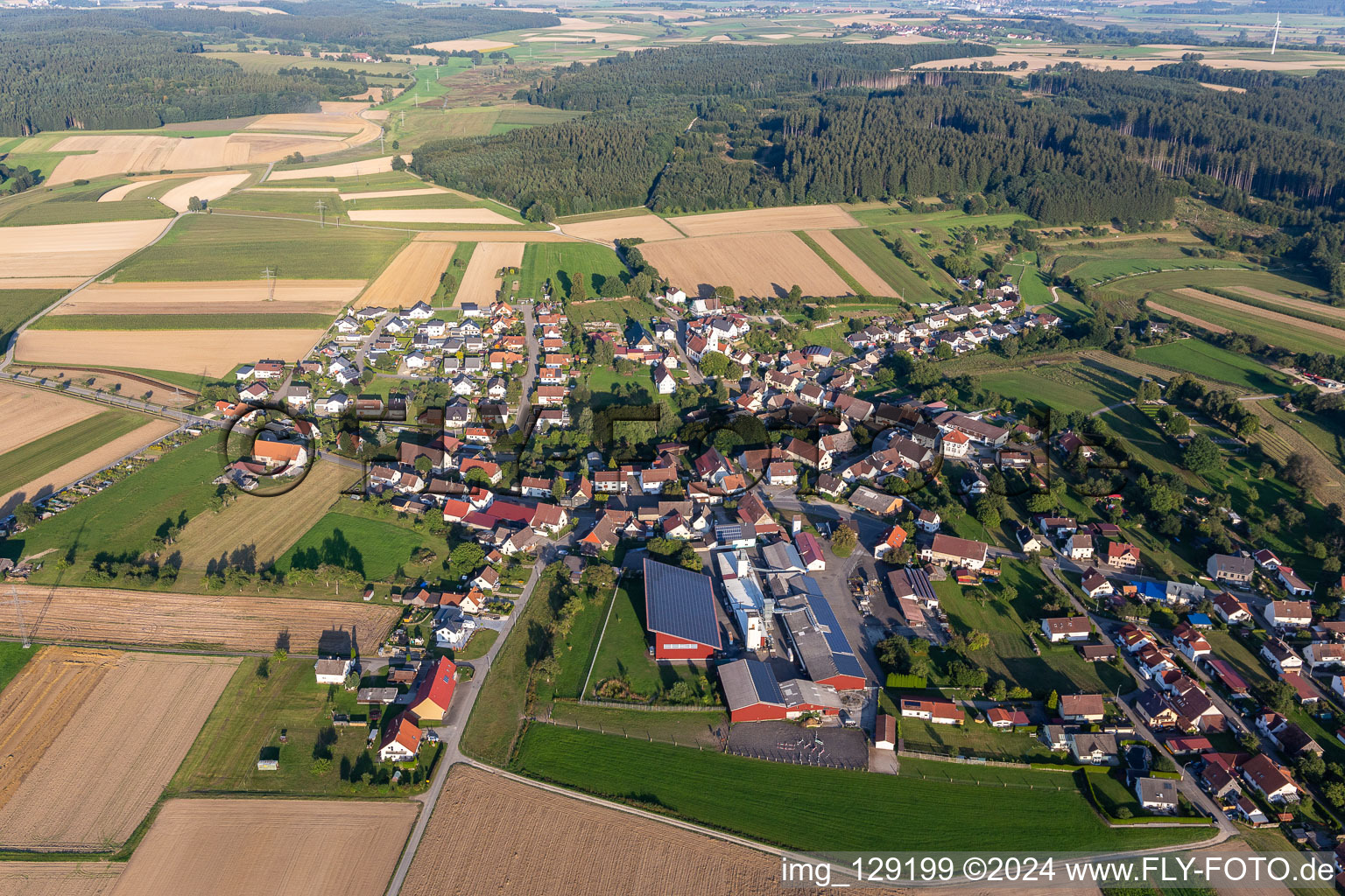 Vue aérienne de Quartier Heudorf in Scheer dans le département Bade-Wurtemberg, Allemagne