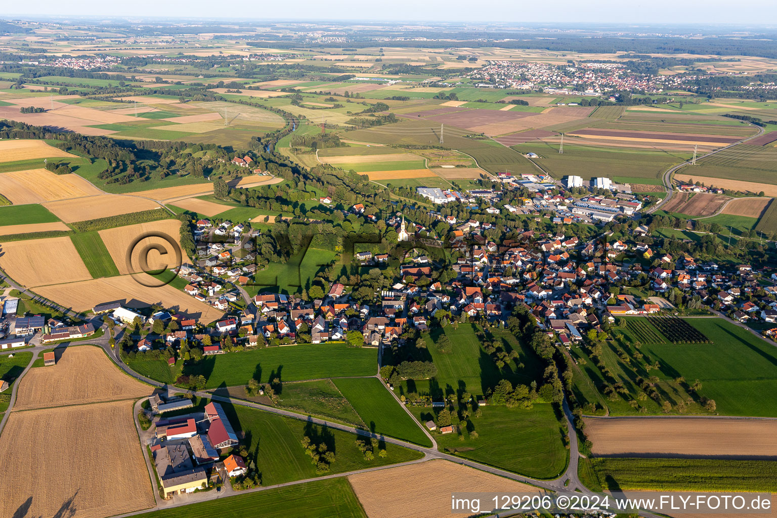 Vue aérienne de Quartier Binzwangen in Ertingen dans le département Bade-Wurtemberg, Allemagne