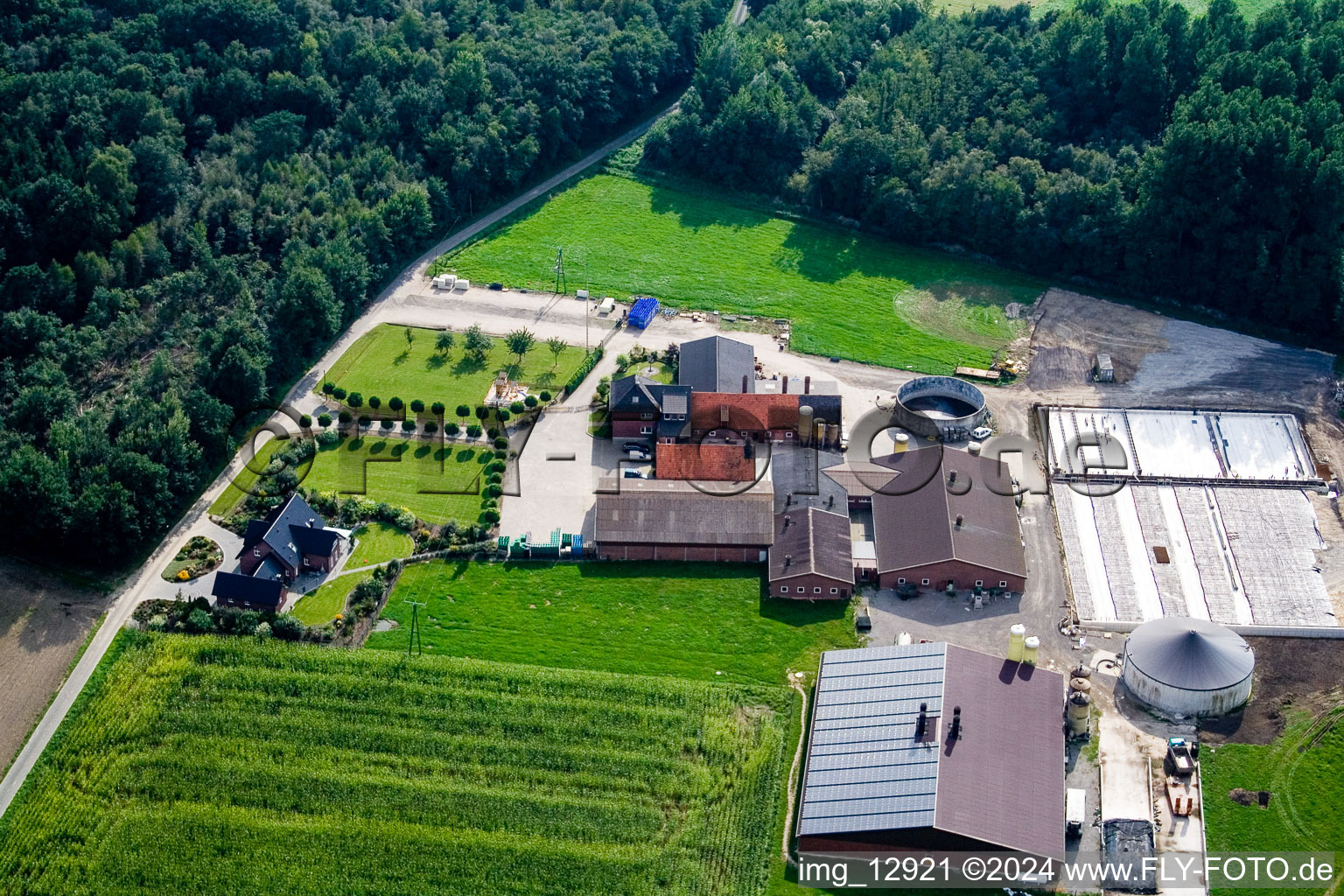 Photographie aérienne de Entre Kerken et Limbourg à Kerken dans le département Rhénanie du Nord-Westphalie, Allemagne