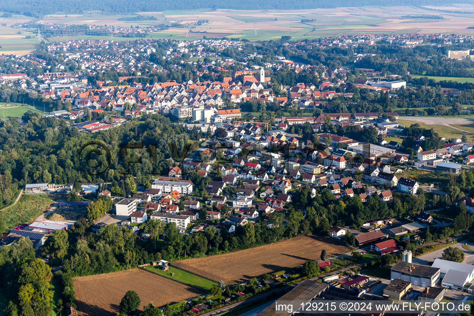 Riedlingen dans le département Bade-Wurtemberg, Allemagne du point de vue du drone