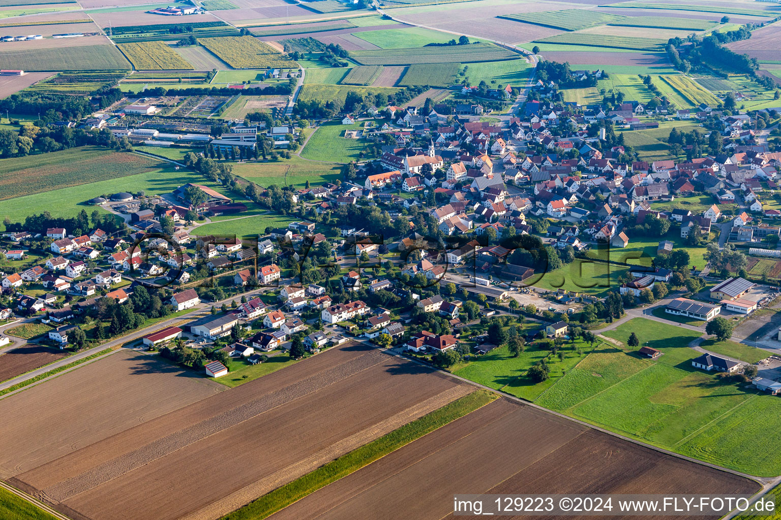 Vue aérienne de Unlingen dans le département Bade-Wurtemberg, Allemagne