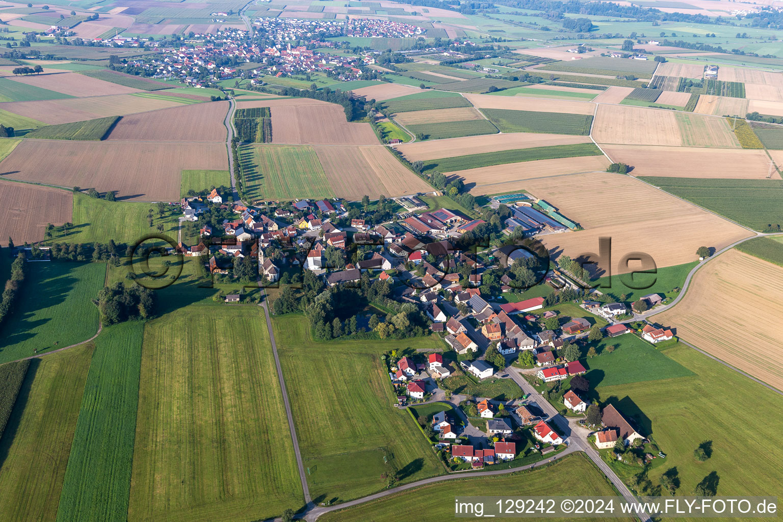 Vue oblique de Unlingen dans le département Bade-Wurtemberg, Allemagne