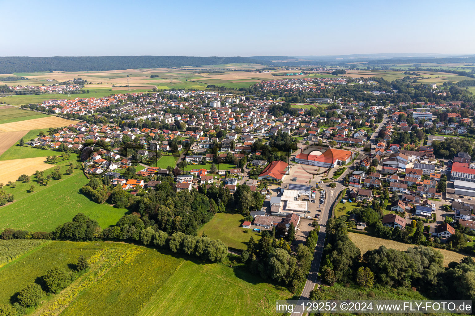 Riedlingen dans le département Bade-Wurtemberg, Allemagne vu d'un drone