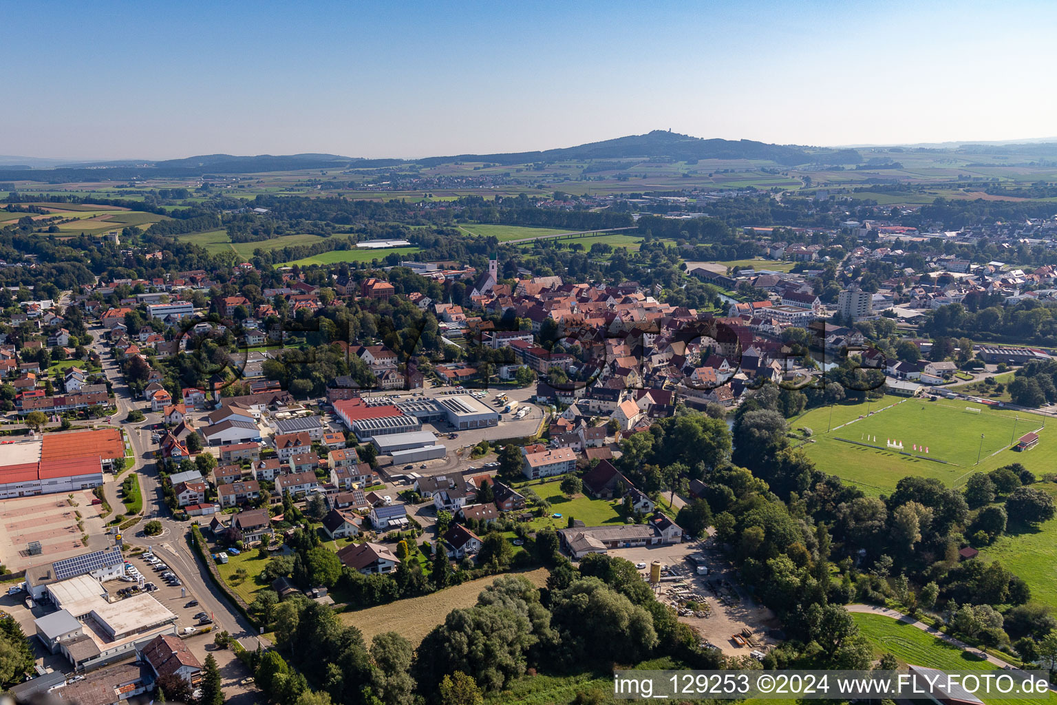 Vue aérienne de Riedlingen dans le département Bade-Wurtemberg, Allemagne