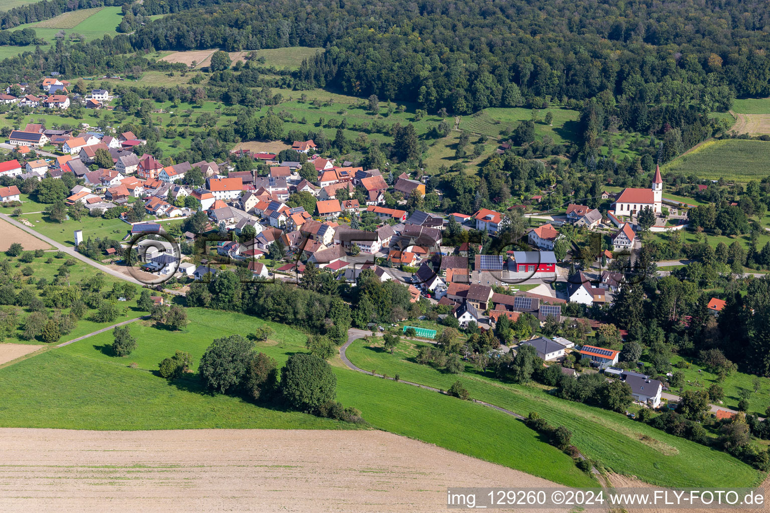 Vue aérienne de Quartier Pflummern in Riedlingen dans le département Bade-Wurtemberg, Allemagne