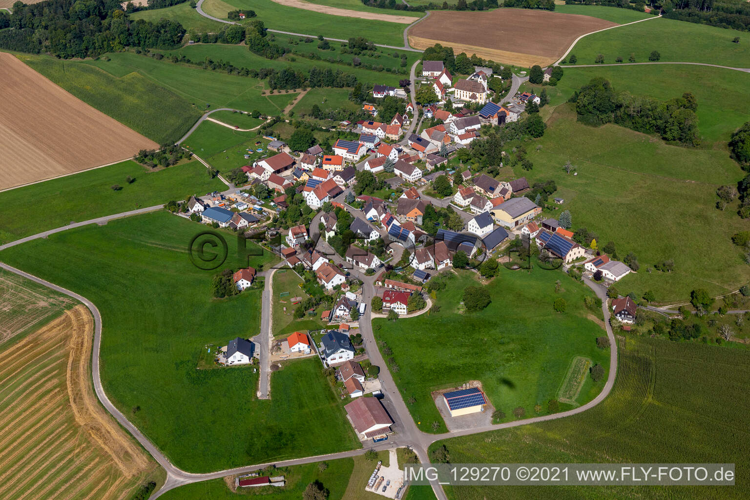 Photographie aérienne de Langenenslingen dans le département Bade-Wurtemberg, Allemagne