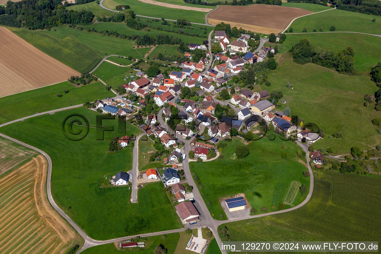 Photographie aérienne de Langenenslingen dans le département Bade-Wurtemberg, Allemagne