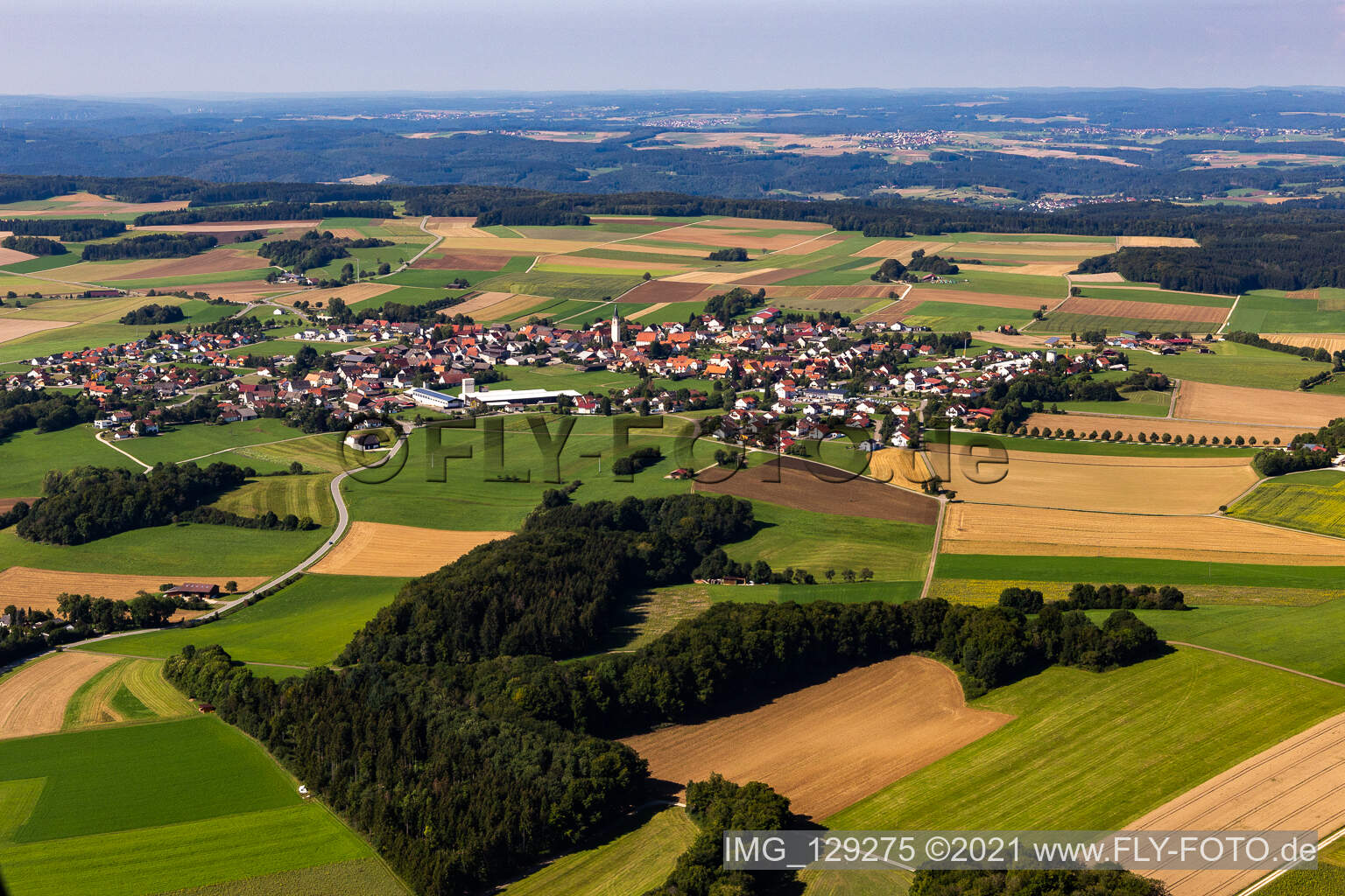 Vue aérienne de Hettingen dans le département Bade-Wurtemberg, Allemagne