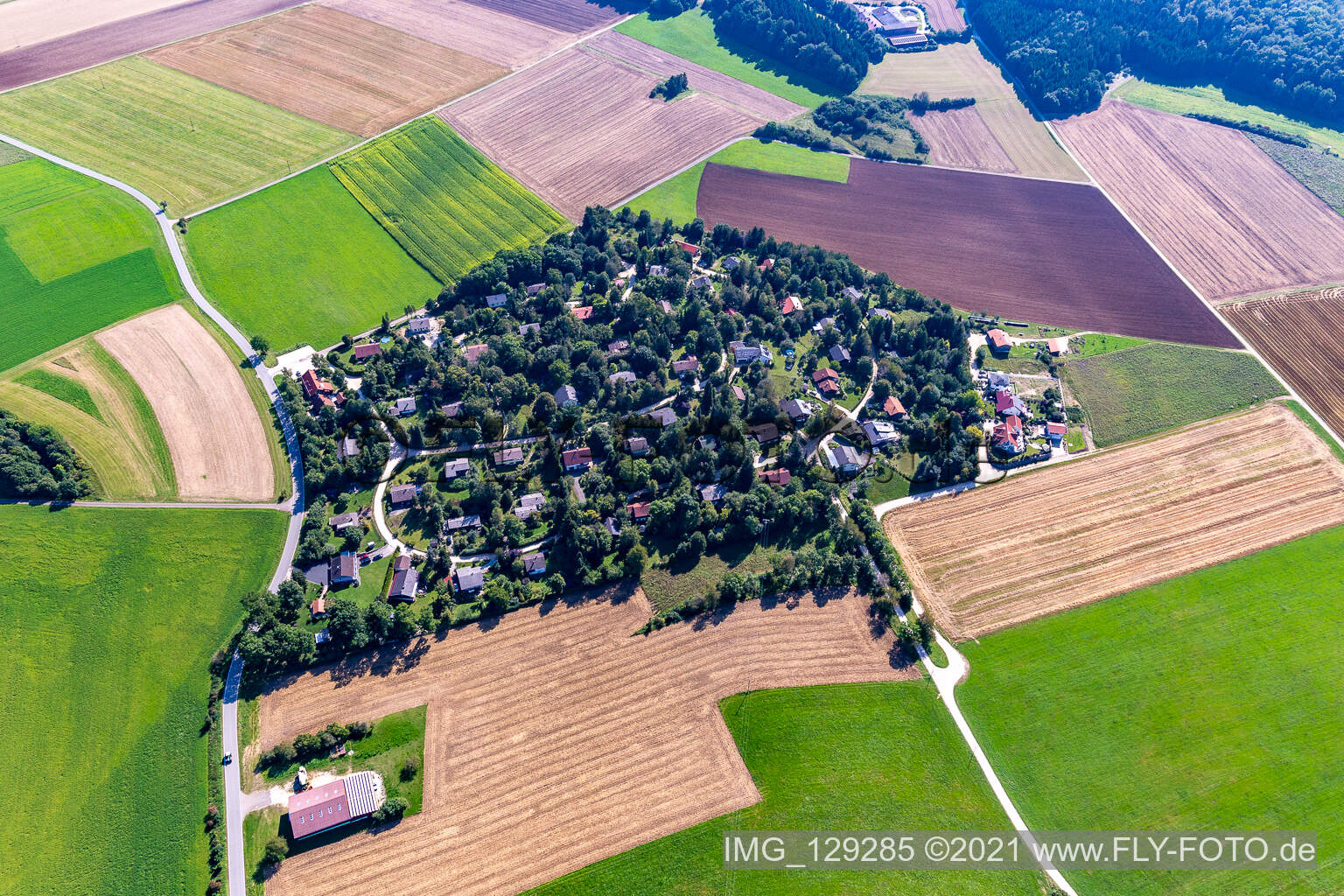 Vue aérienne de Règlement de maison de vacances à Hettingen dans le département Bade-Wurtemberg, Allemagne