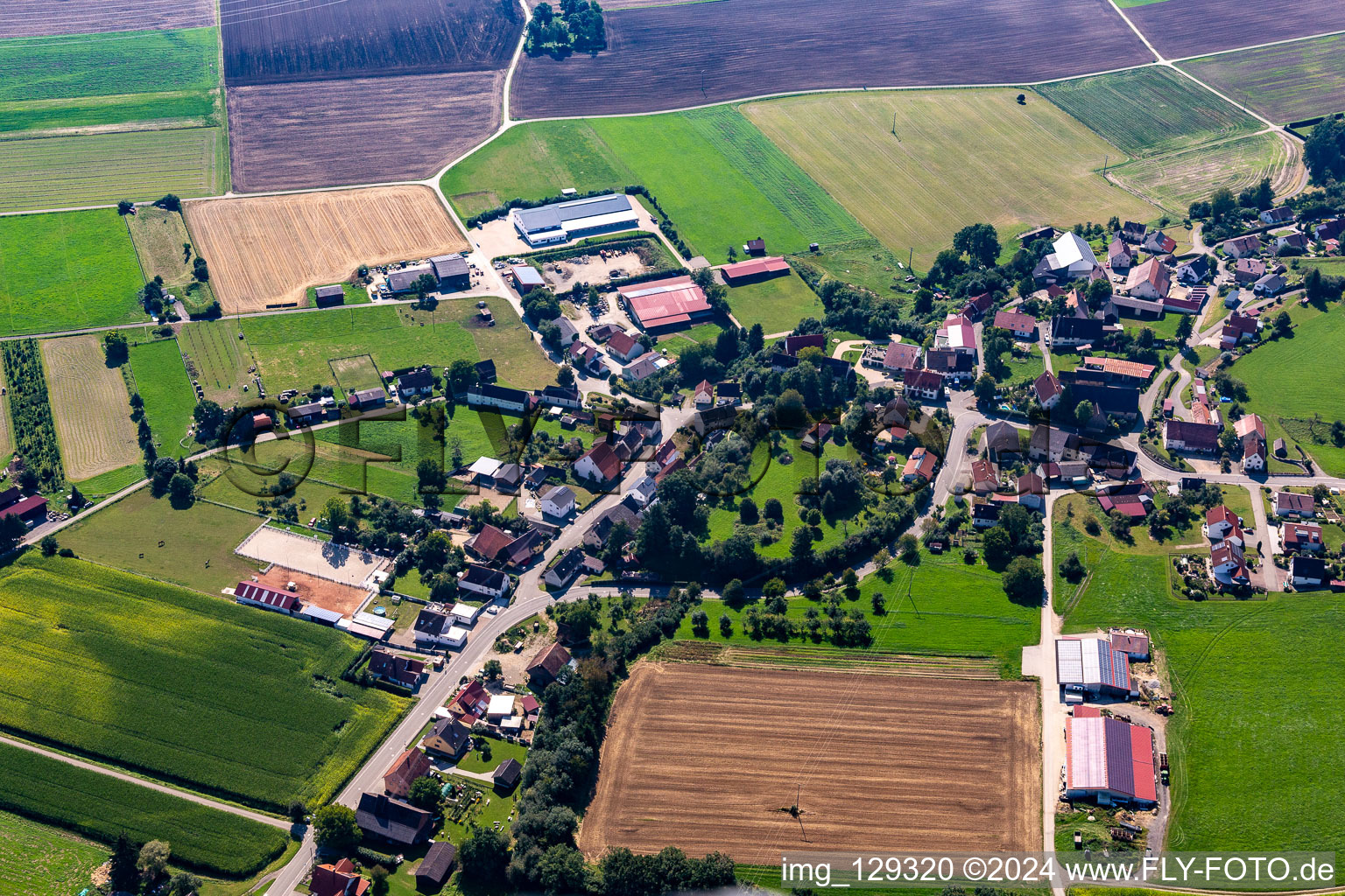 Vue aérienne de Quartier Waldhausen in Altheim dans le département Bade-Wurtemberg, Allemagne