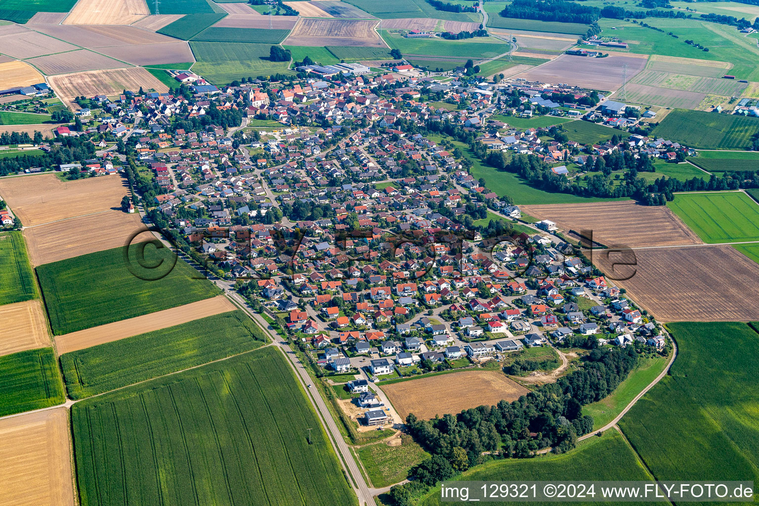 Altheim dans le département Bade-Wurtemberg, Allemagne vue d'en haut