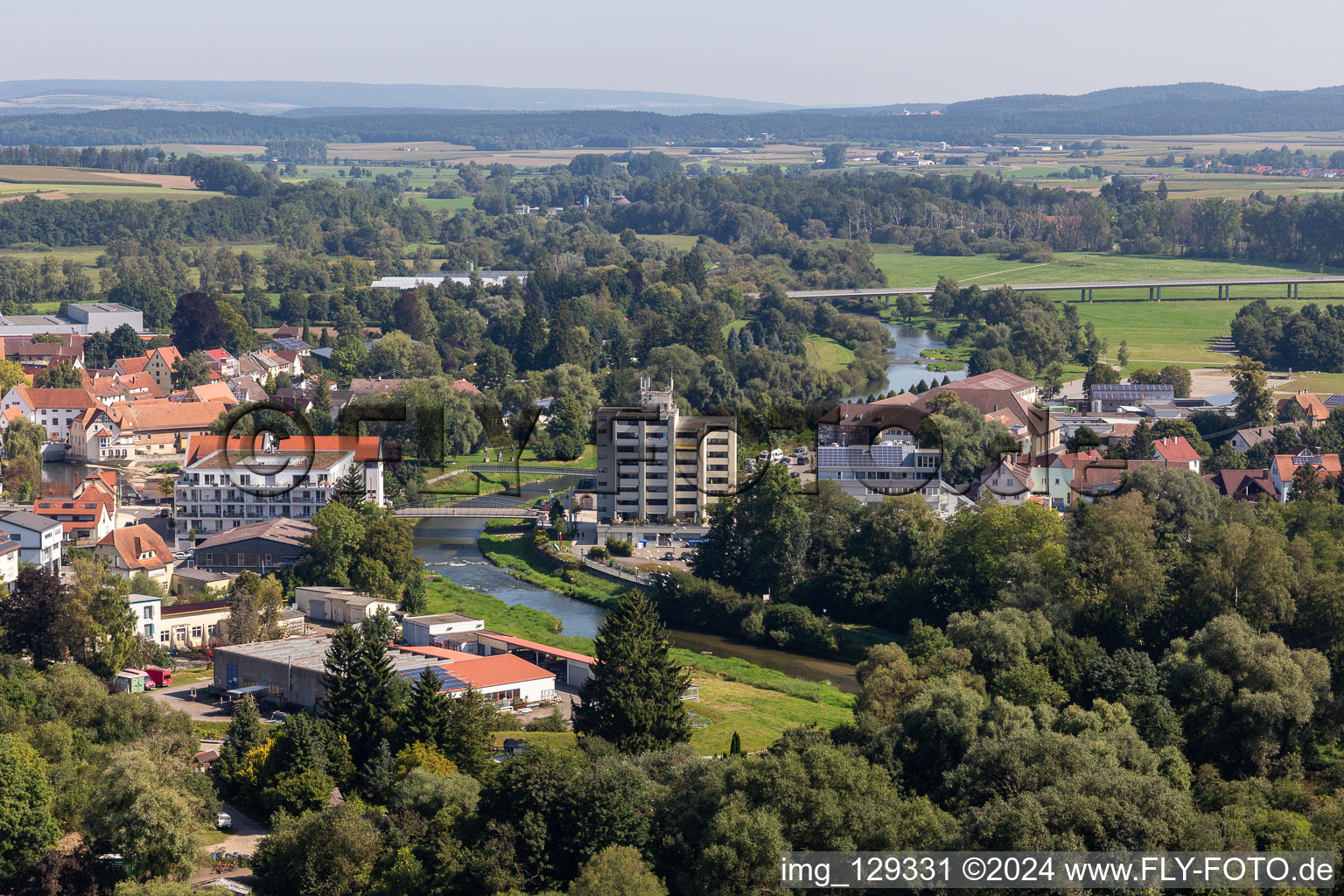 Vue aérienne de Immeuble de grande hauteur à Riedlingen dans le département Bade-Wurtemberg, Allemagne