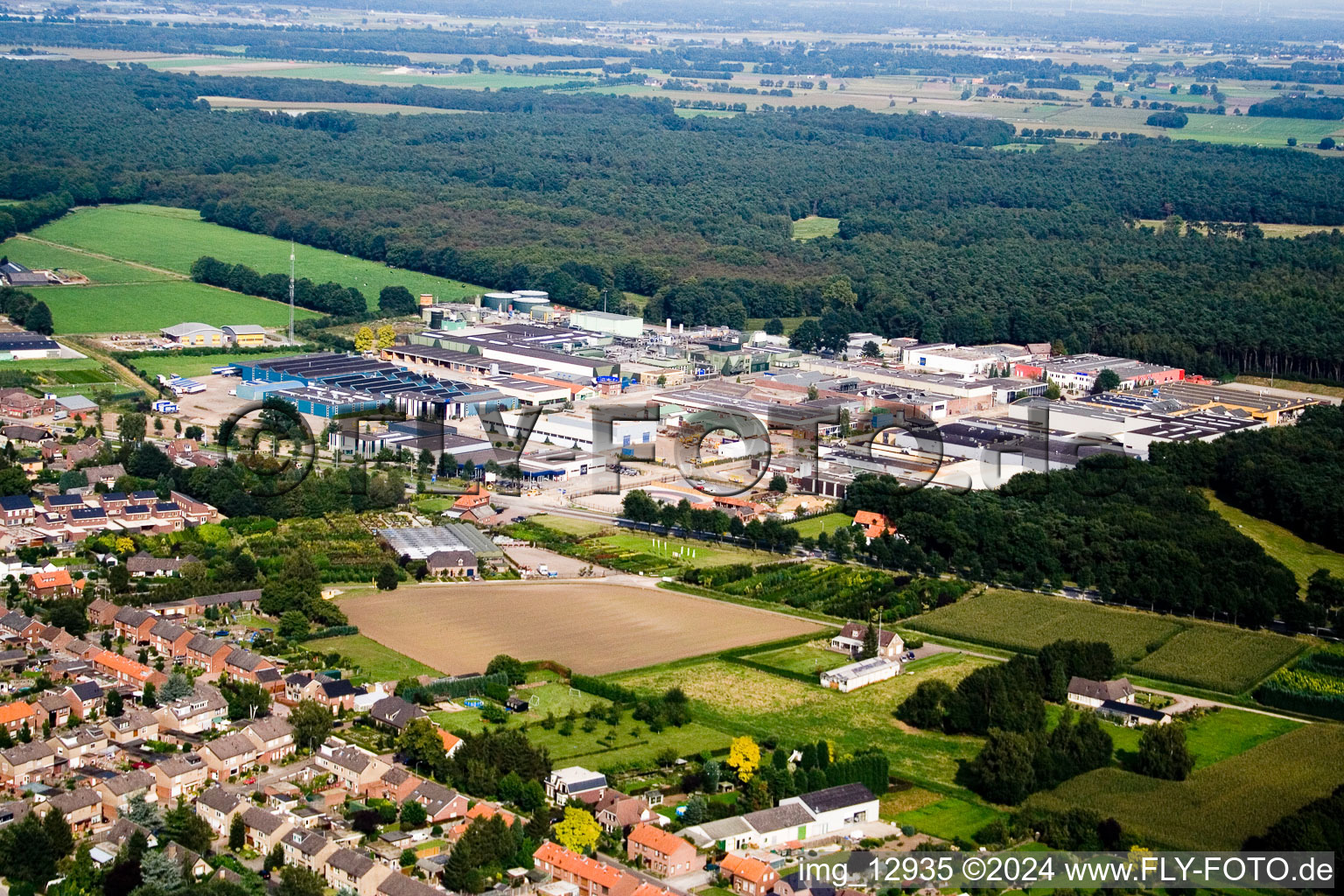 Vue oblique de De Voort dans le département Limbourg, Pays-Bas