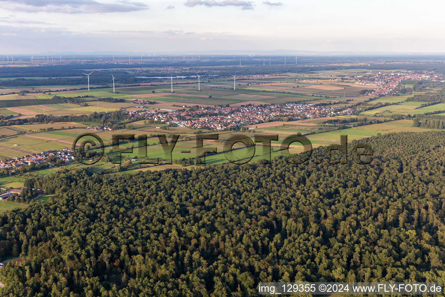 Minfeld dans le département Rhénanie-Palatinat, Allemagne d'en haut