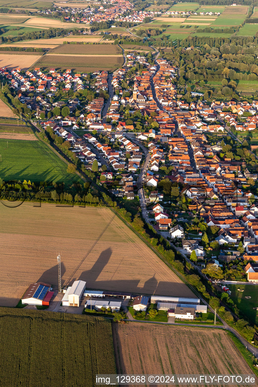 Enregistrement par drone de Quartier Schaidt in Wörth am Rhein dans le département Rhénanie-Palatinat, Allemagne