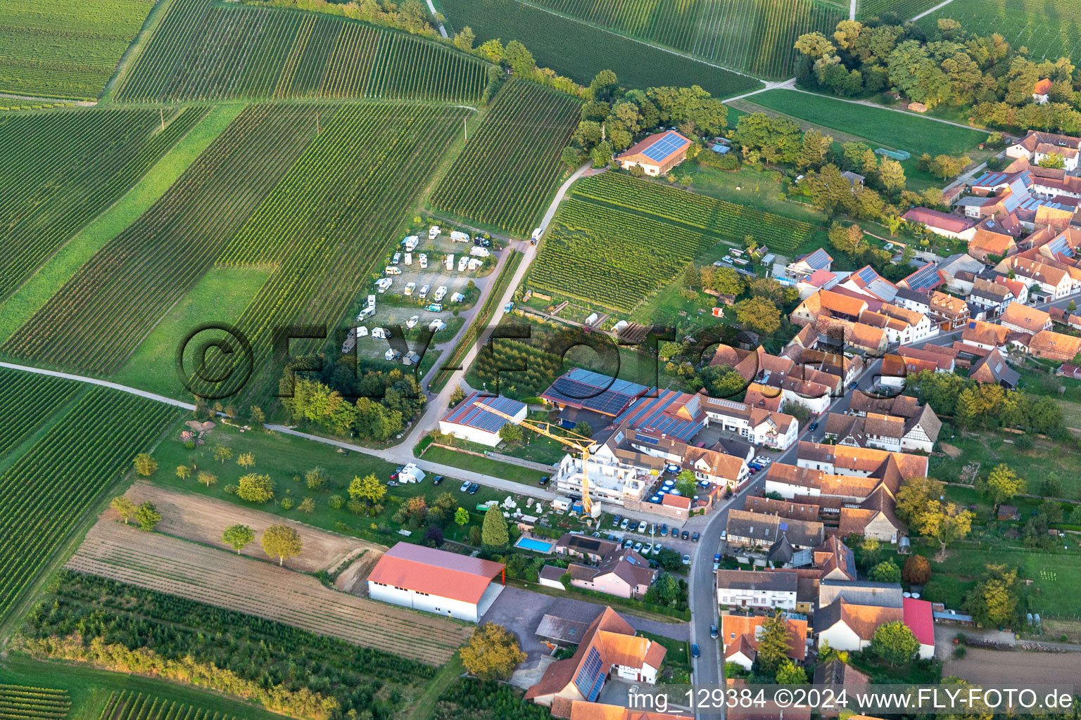 Vue oblique de Stationnement camping-car à Dierbach dans le département Rhénanie-Palatinat, Allemagne