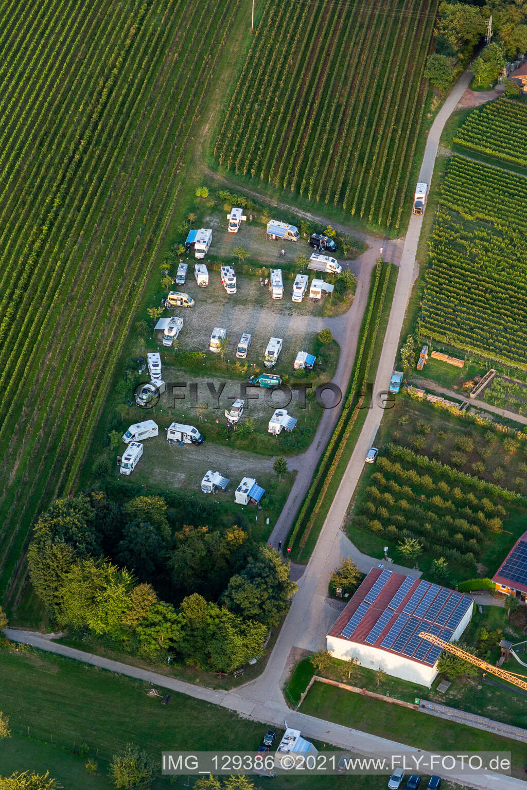 Stationnement camping-car à Dierbach dans le département Rhénanie-Palatinat, Allemagne d'en haut
