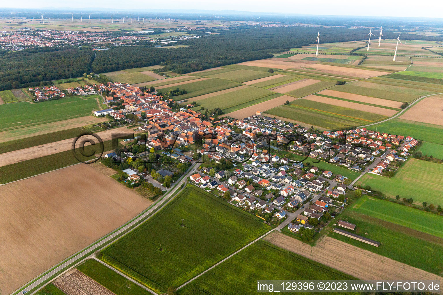 Quartier Hayna in Herxheim bei Landau/Pfalz dans le département Rhénanie-Palatinat, Allemagne vu d'un drone