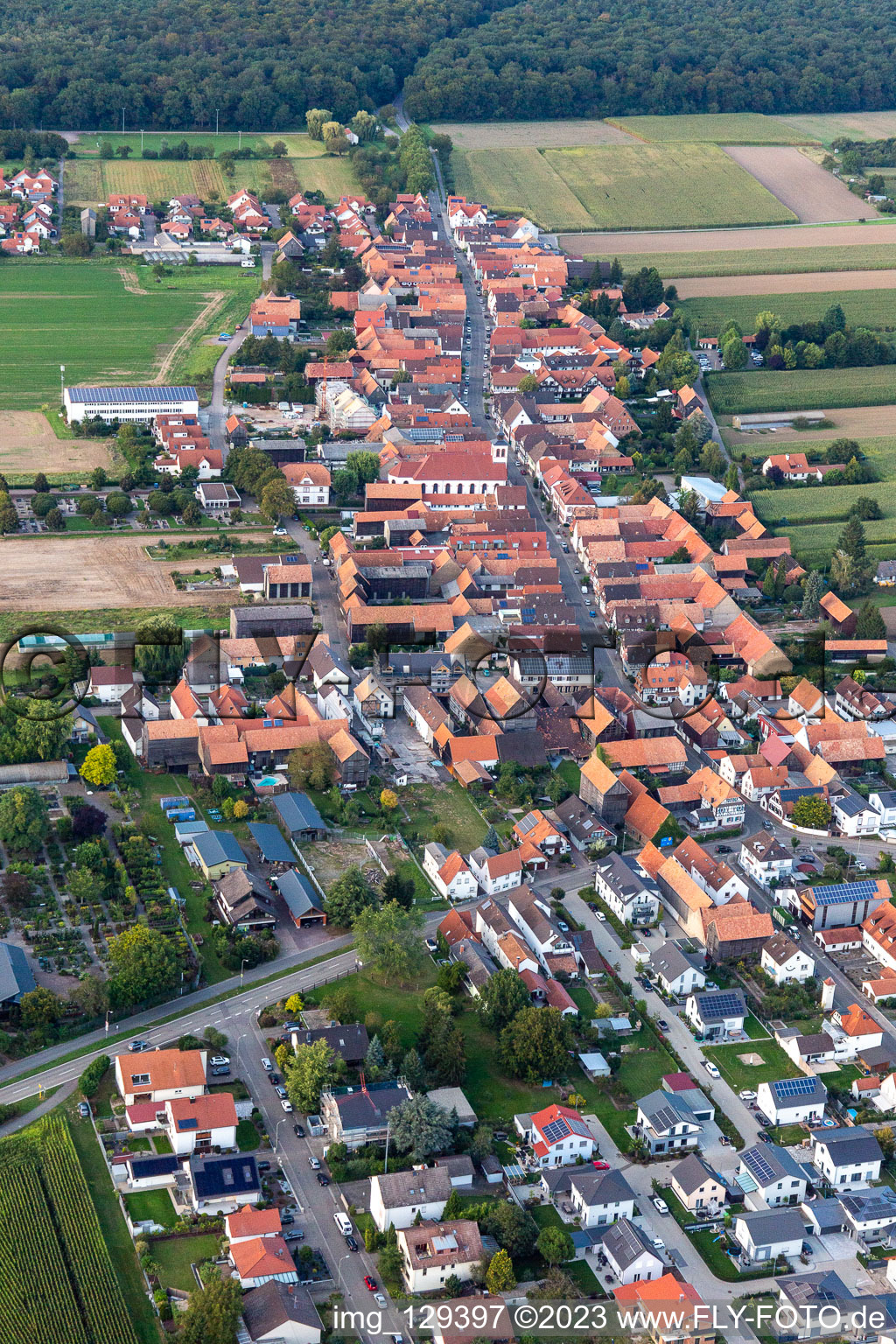 Vue oblique de Quartier Hayna in Herxheim bei Landau dans le département Rhénanie-Palatinat, Allemagne