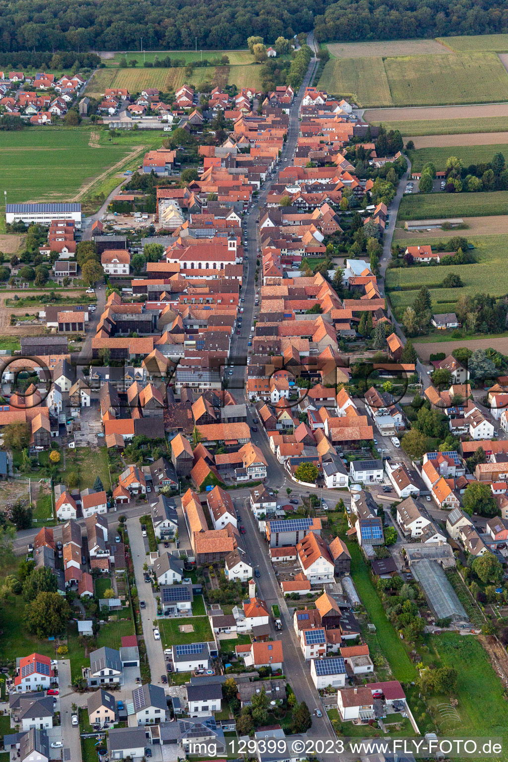 Quartier Hayna in Herxheim bei Landau dans le département Rhénanie-Palatinat, Allemagne d'en haut