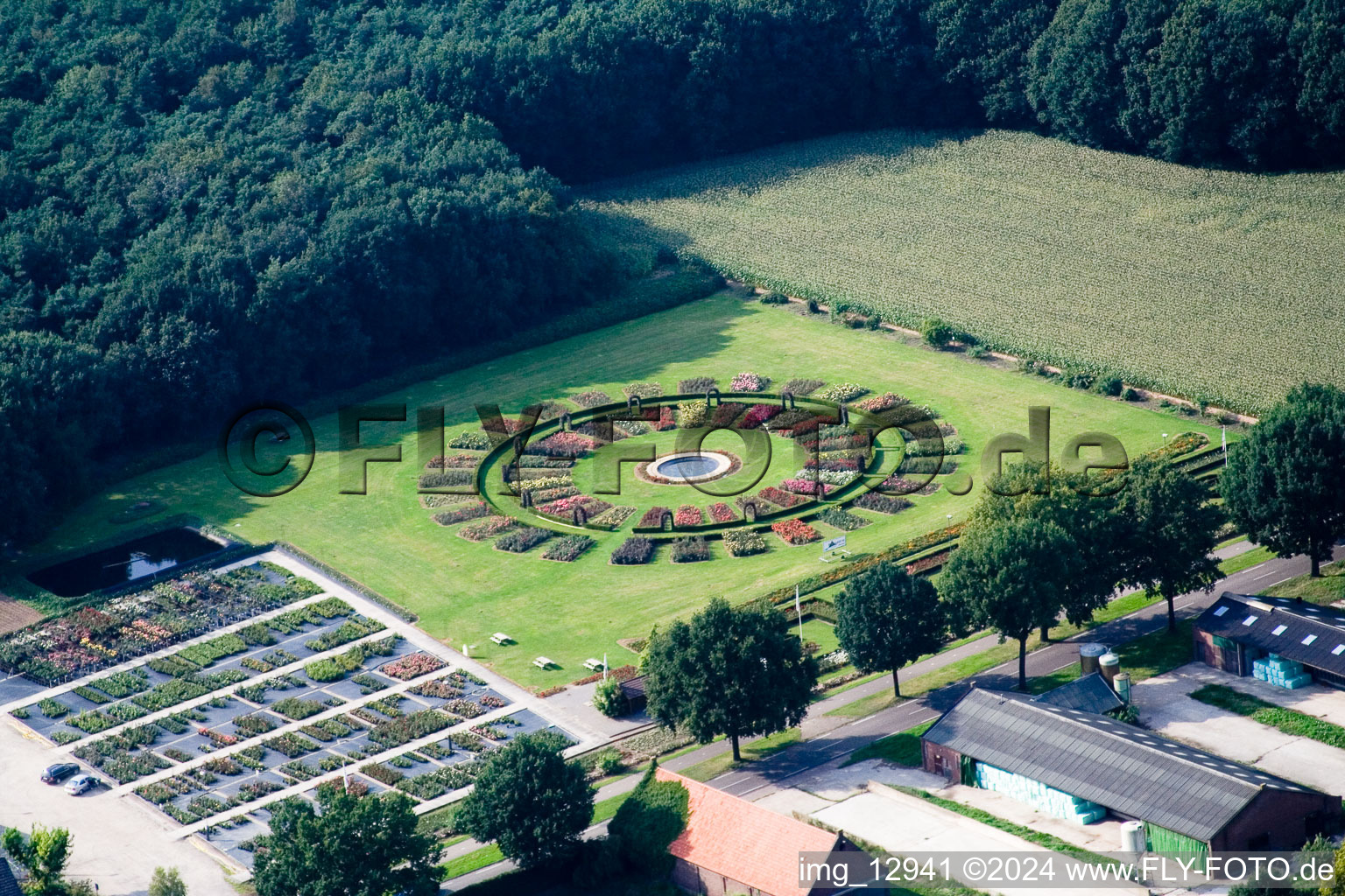 Photographie aérienne de Lottum dans le département Limbourg, Pays-Bas