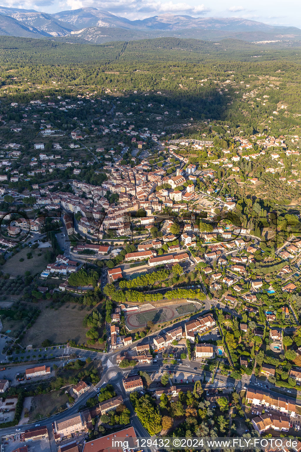 Fayence dans le département Var, France hors des airs