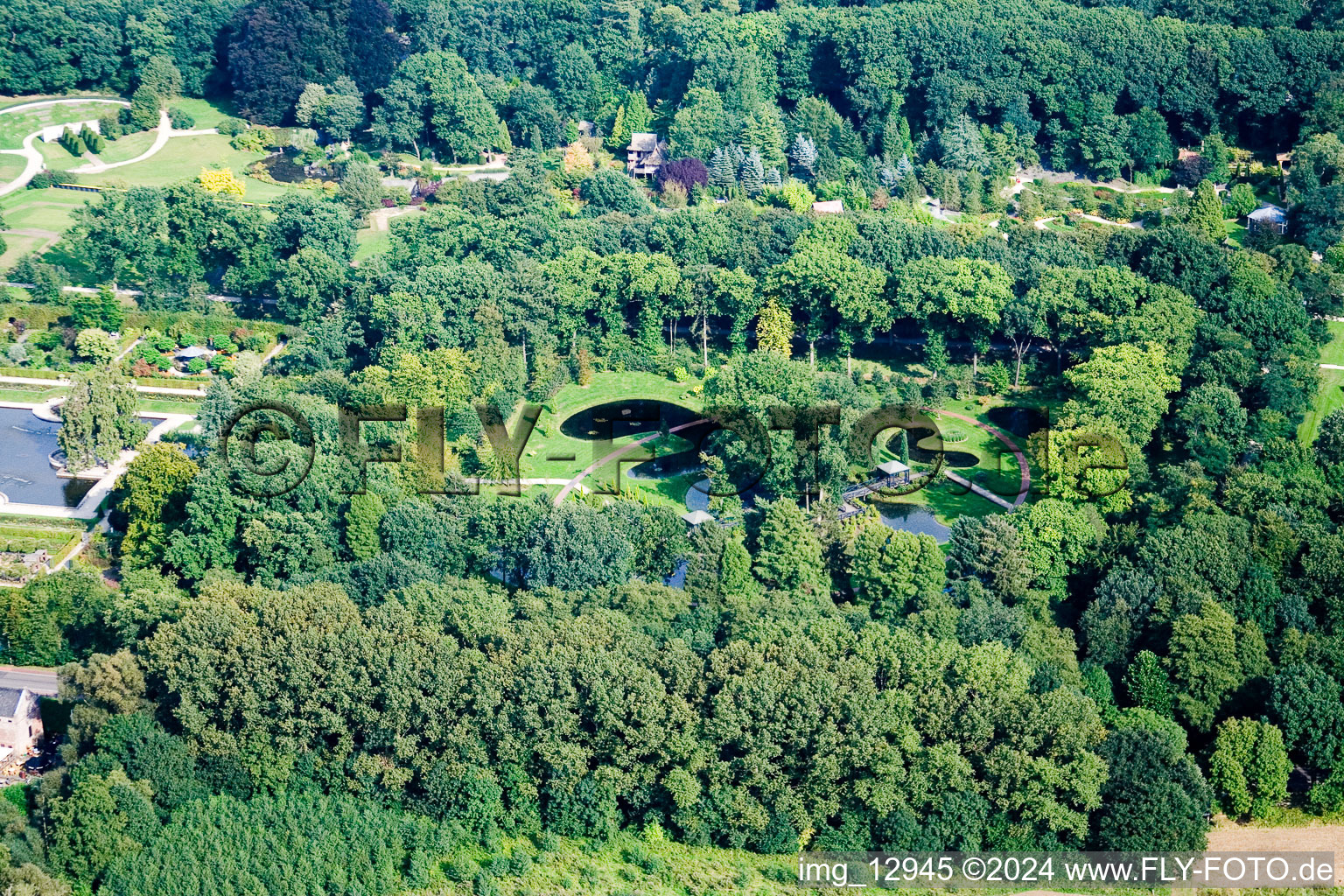 Vue oblique de Arcen dans le département Limbourg, Pays-Bas