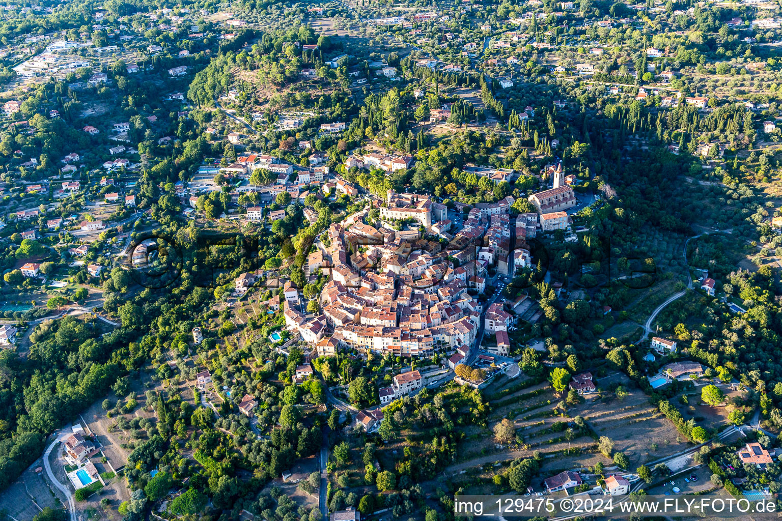 Callian dans le département Var, France hors des airs