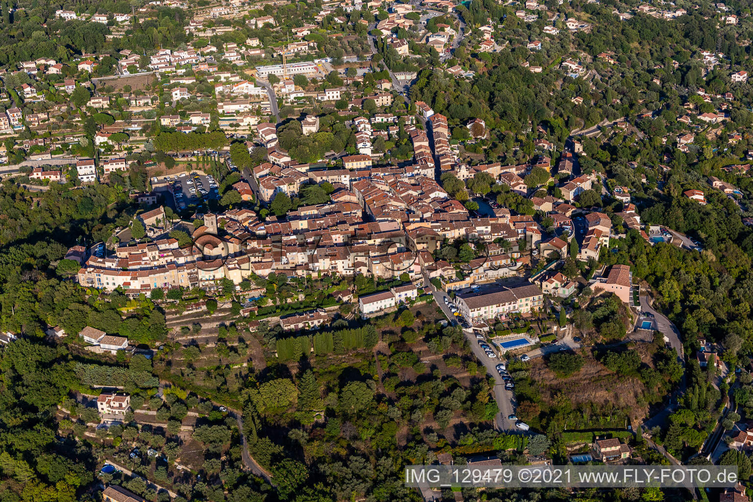 Photographie aérienne de Montauroux dans le département Var, France