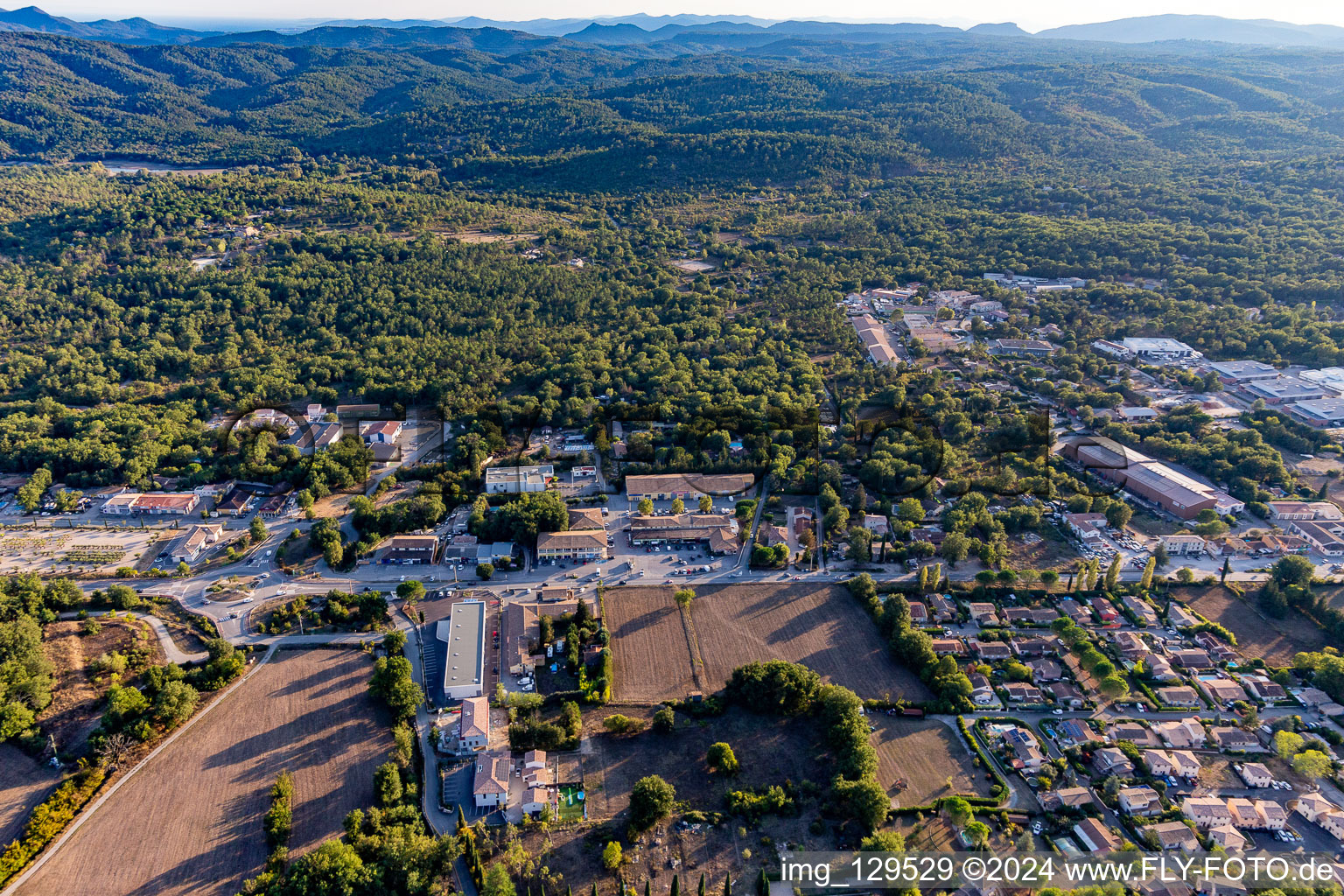 Montauroux dans le département Var, France d'en haut