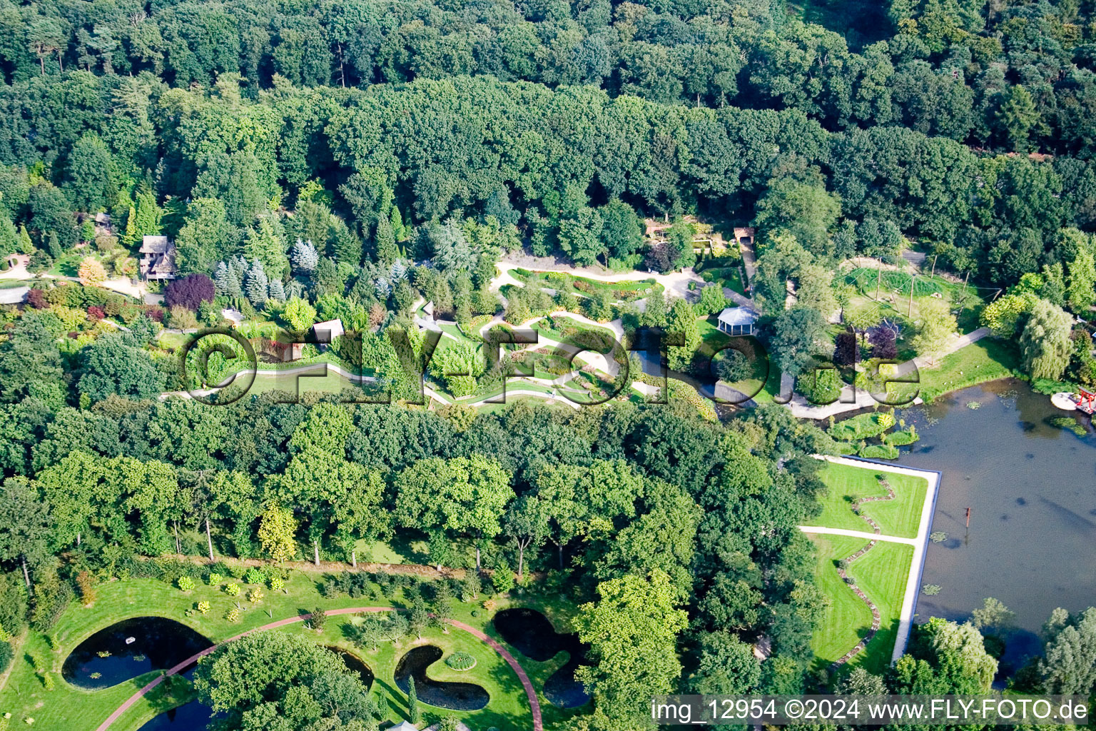 Arcen dans le département Limbourg, Pays-Bas vue d'en haut