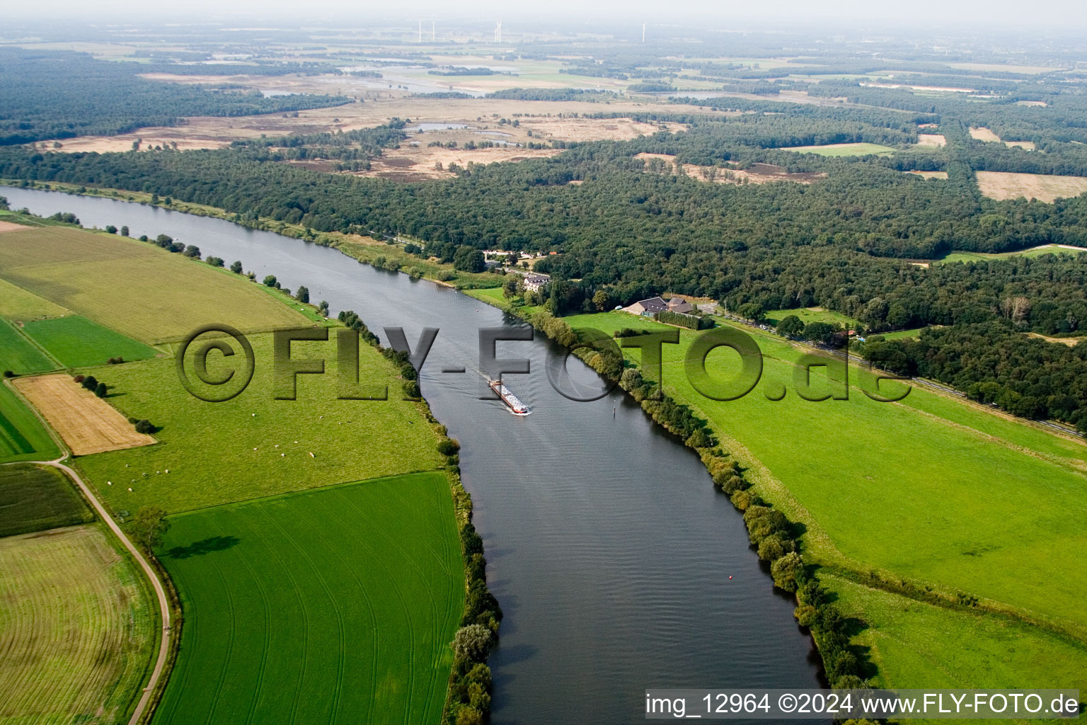 Vue aérienne de De Hamert dans le département Limbourg, Pays-Bas