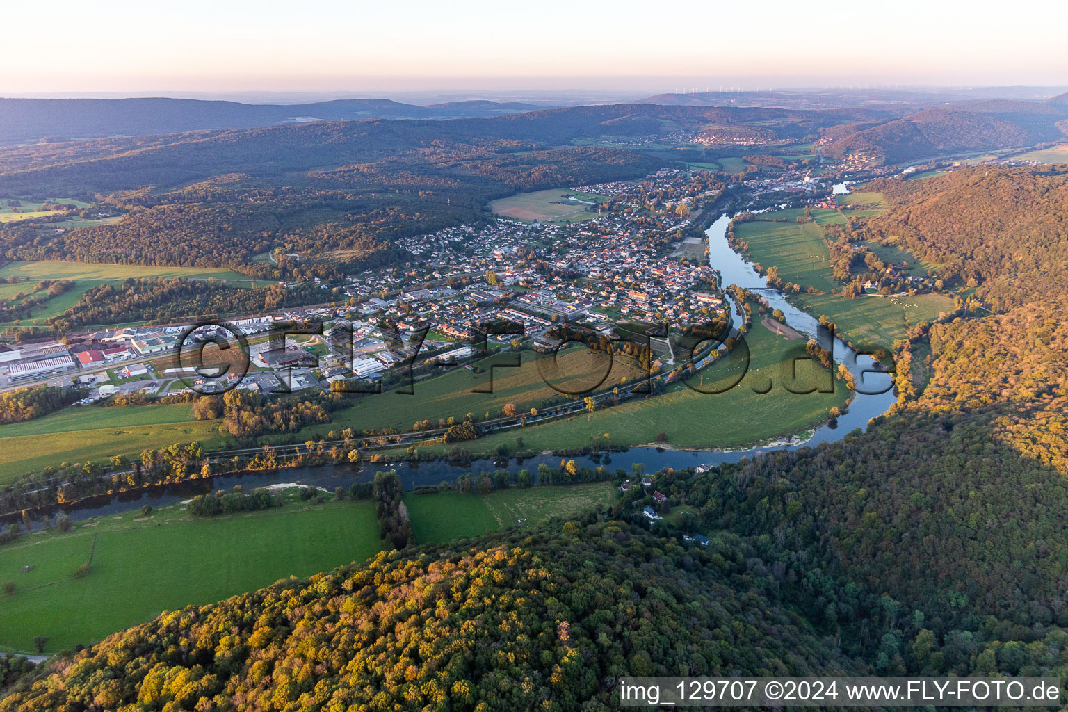 Vue aérienne de Roche-lez-Beaupré dans le département Doubs, France