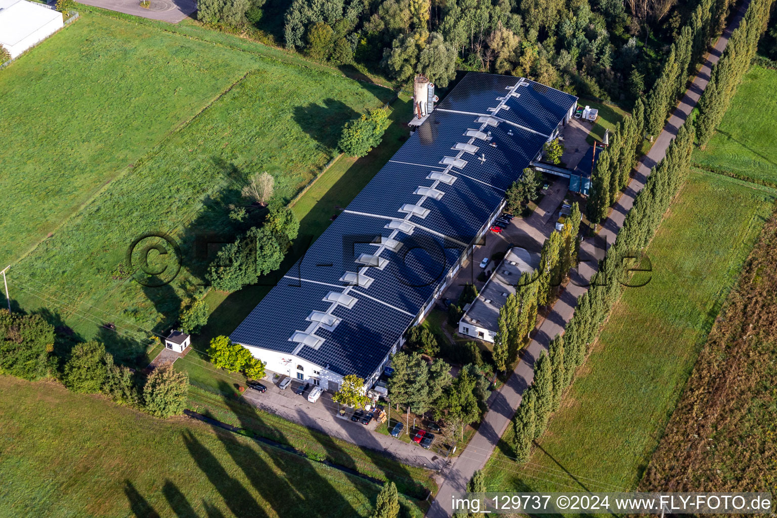 Vue aérienne de Maison d'édition Cactus Druck & Verlags-GmbH à le quartier Schaidt in Wörth am Rhein dans le département Rhénanie-Palatinat, Allemagne