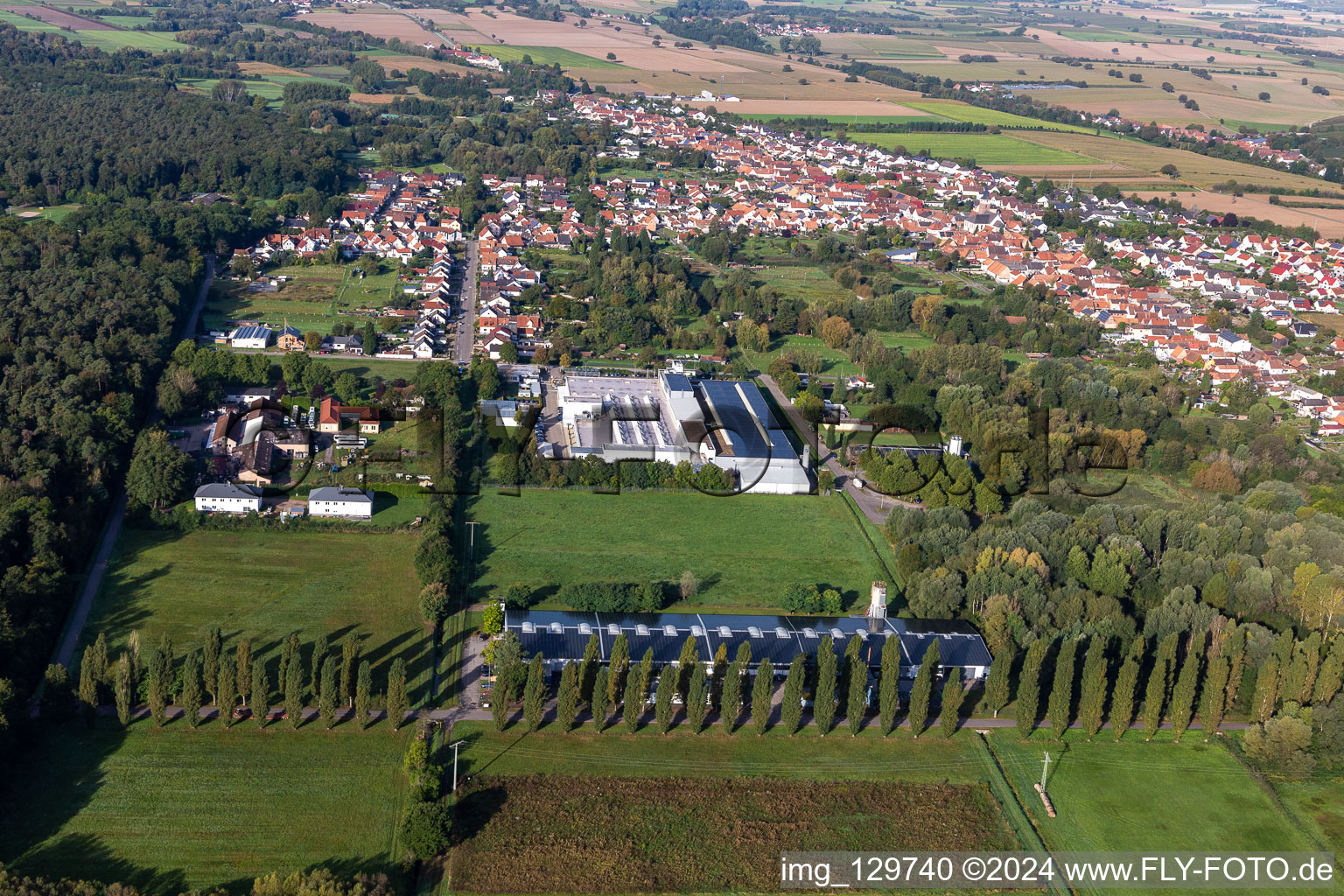 Webasto Mécatronique à le quartier Schaidt in Wörth am Rhein dans le département Rhénanie-Palatinat, Allemagne vue du ciel