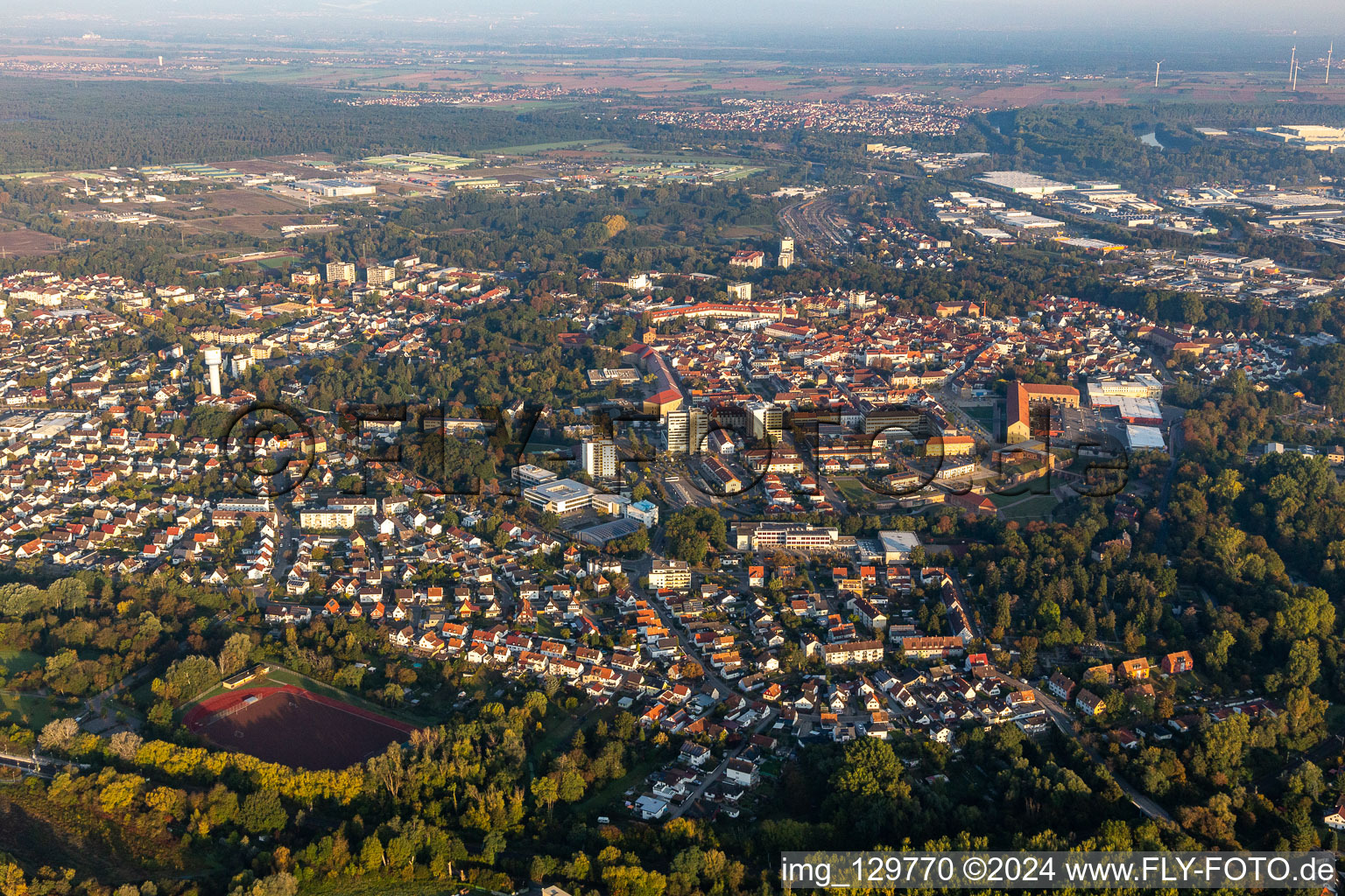 Photographie aérienne de Germersheim dans le département Rhénanie-Palatinat, Allemagne