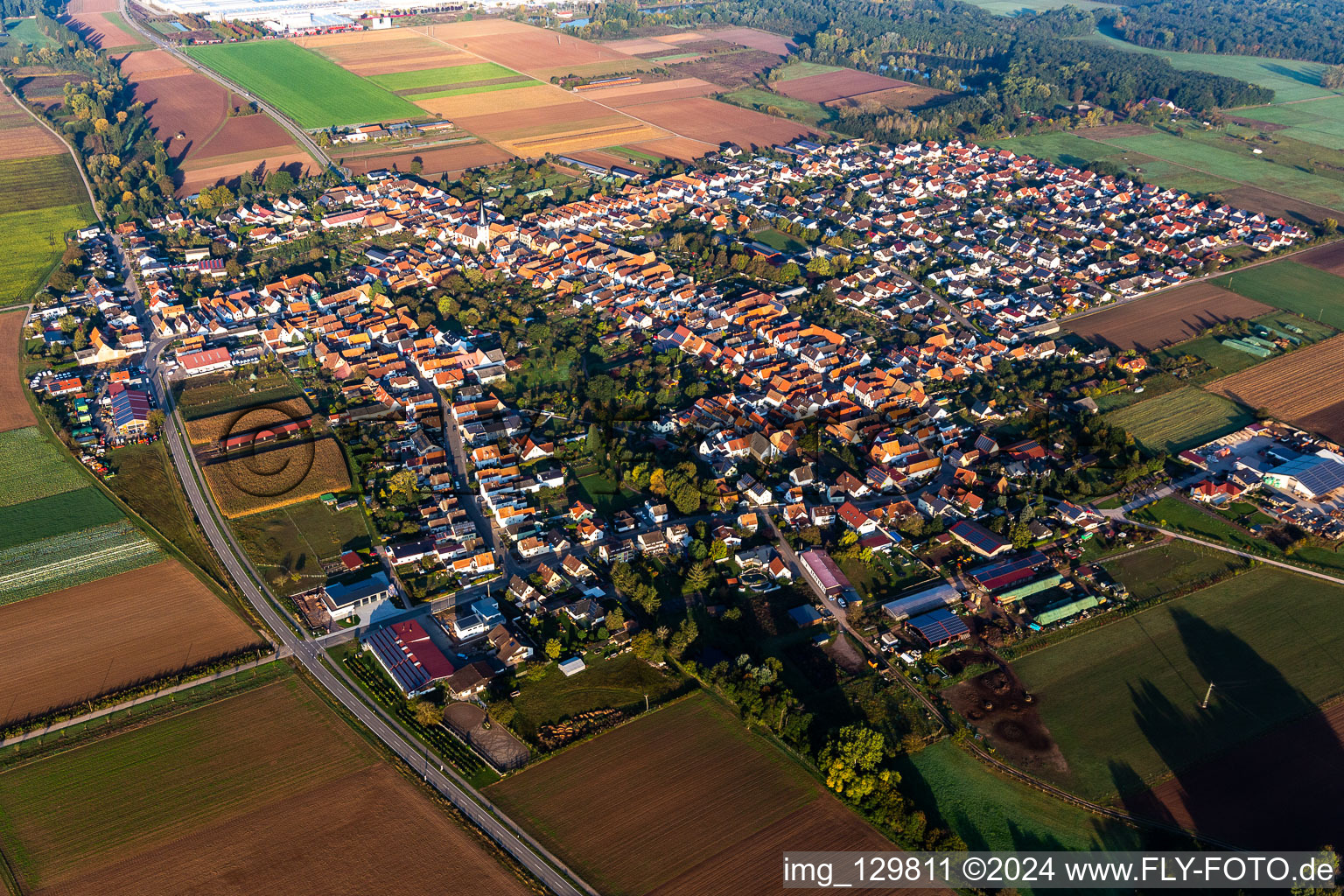 Quartier Ottersheim in Ottersheim bei Landau dans le département Rhénanie-Palatinat, Allemagne hors des airs