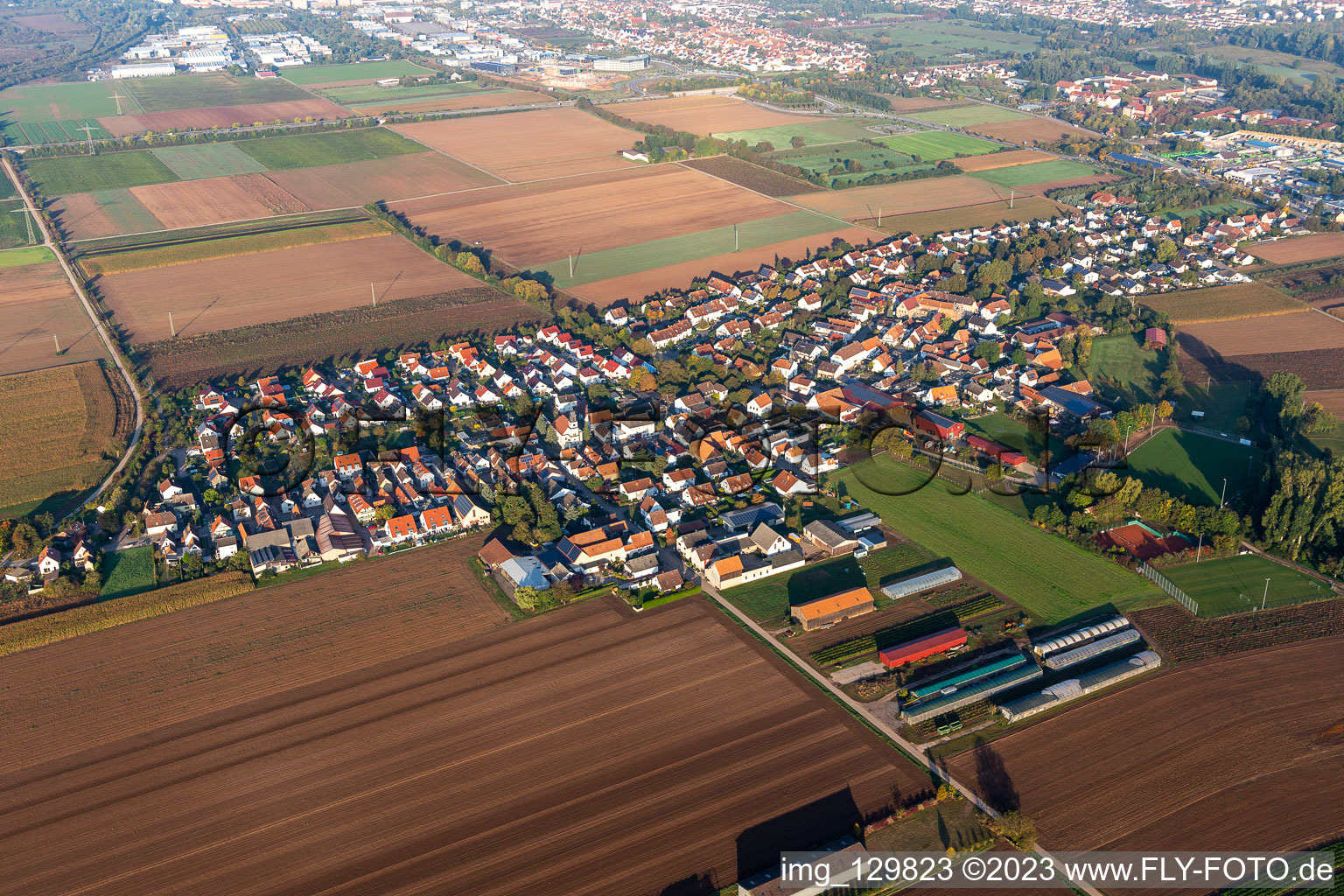 Quartier Mörlheim in Landau in der Pfalz dans le département Rhénanie-Palatinat, Allemagne depuis l'avion