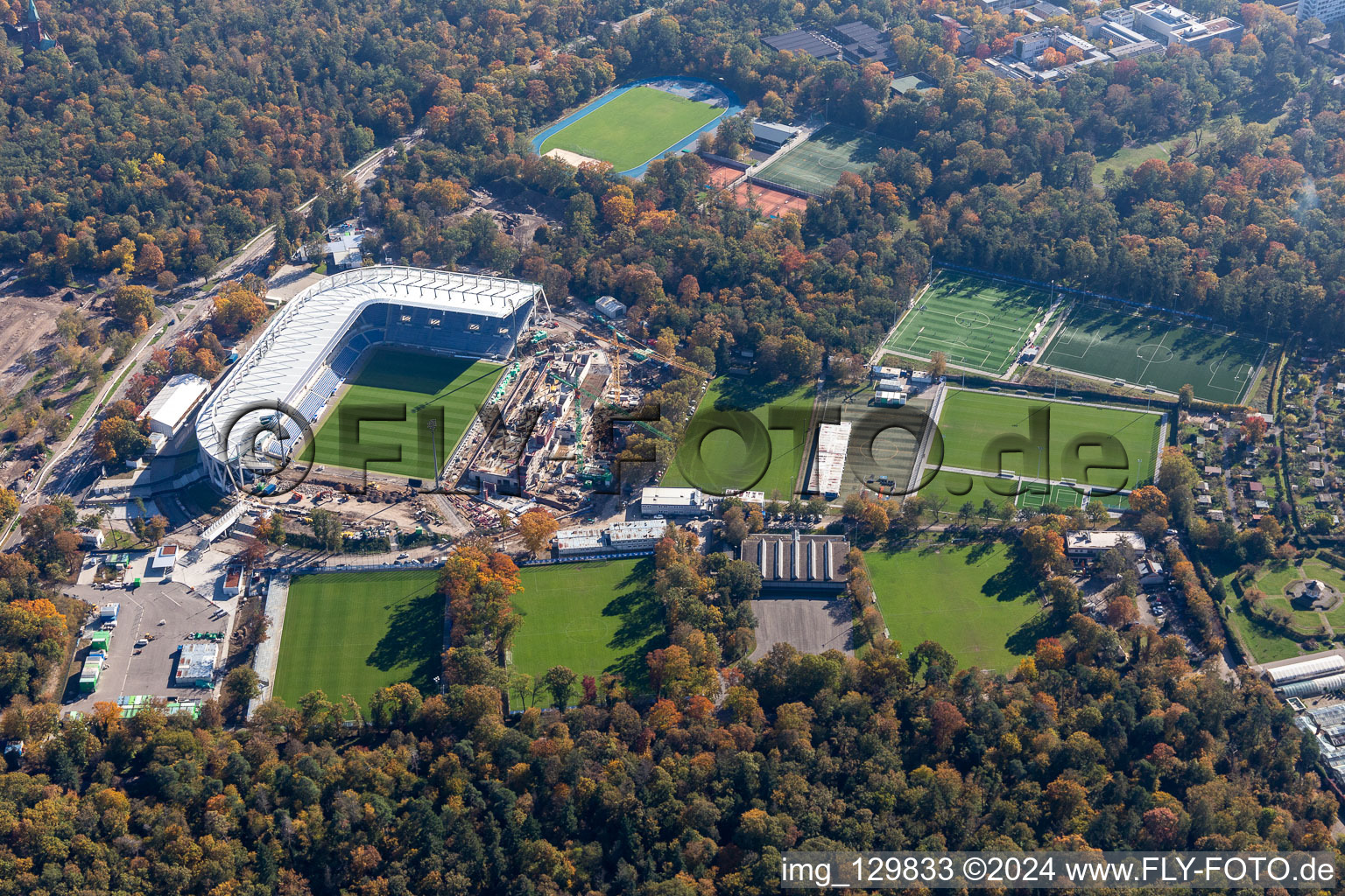 Vue aérienne de Quartier Innenstadt-Ost in Karlsruhe dans le département Bade-Wurtemberg, Allemagne