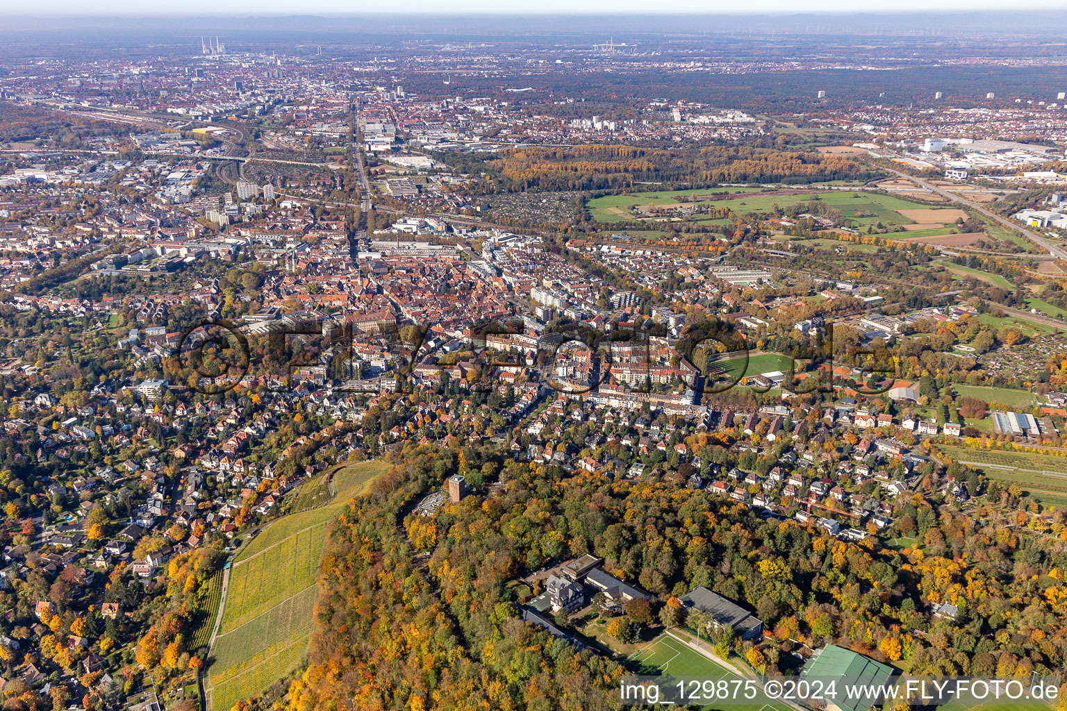 Photographie aérienne de Quartier Durlach in Karlsruhe dans le département Bade-Wurtemberg, Allemagne