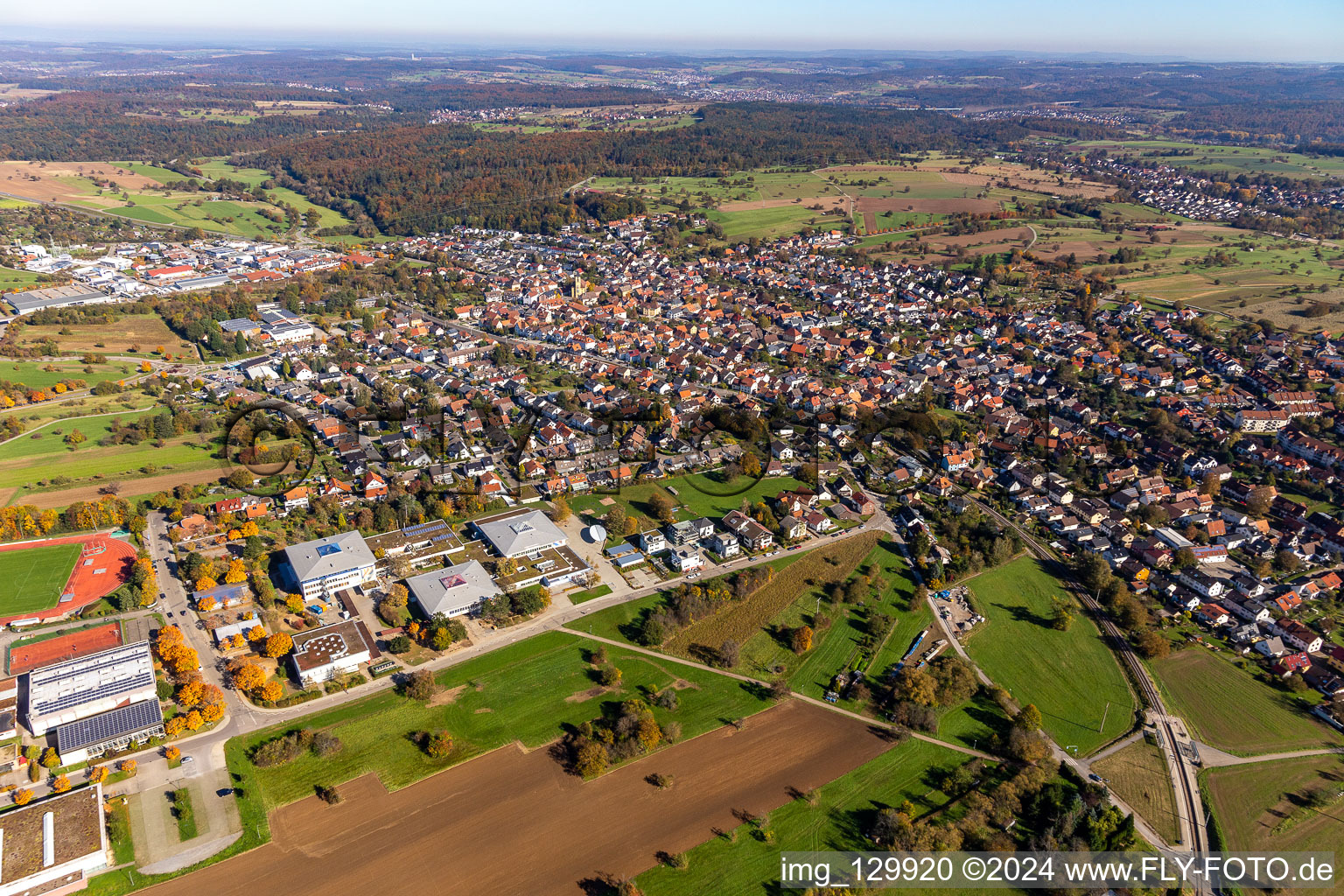 Quartier Langensteinbach in Karlsbad dans le département Bade-Wurtemberg, Allemagne hors des airs