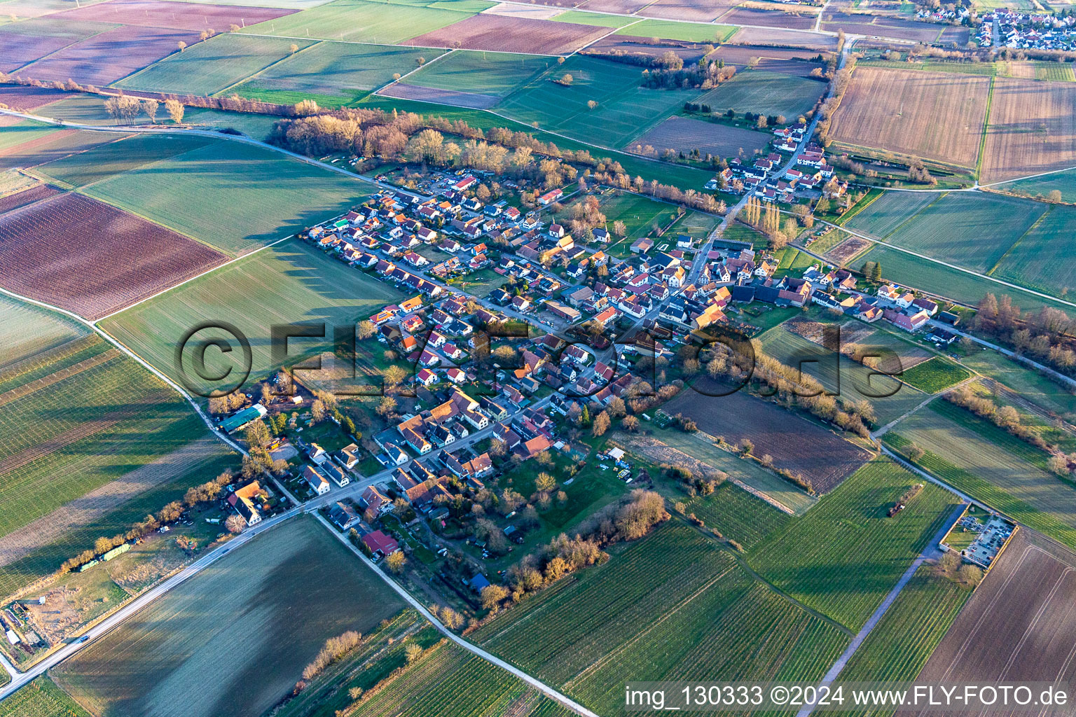 Image drone de Quartier Kleinsteinfeld in Niederotterbach dans le département Rhénanie-Palatinat, Allemagne