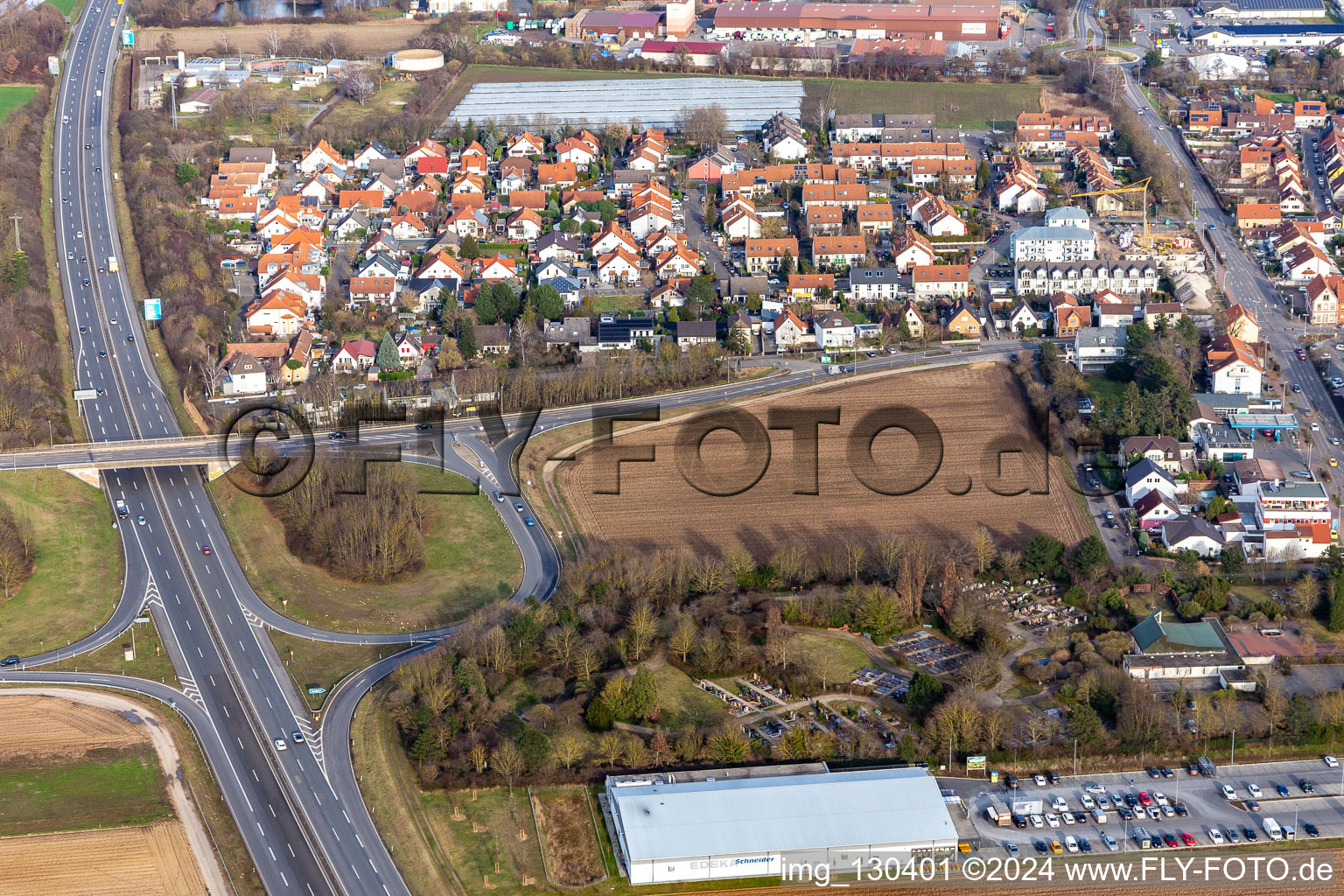 Vue aérienne de Quartier Dannstadt in Dannstadt-Schauernheim dans le département Rhénanie-Palatinat, Allemagne