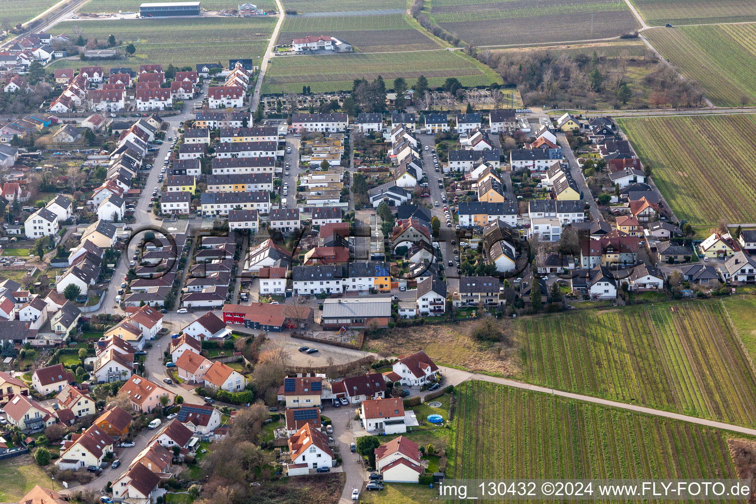 Ellerstadt dans le département Rhénanie-Palatinat, Allemagne vue d'en haut