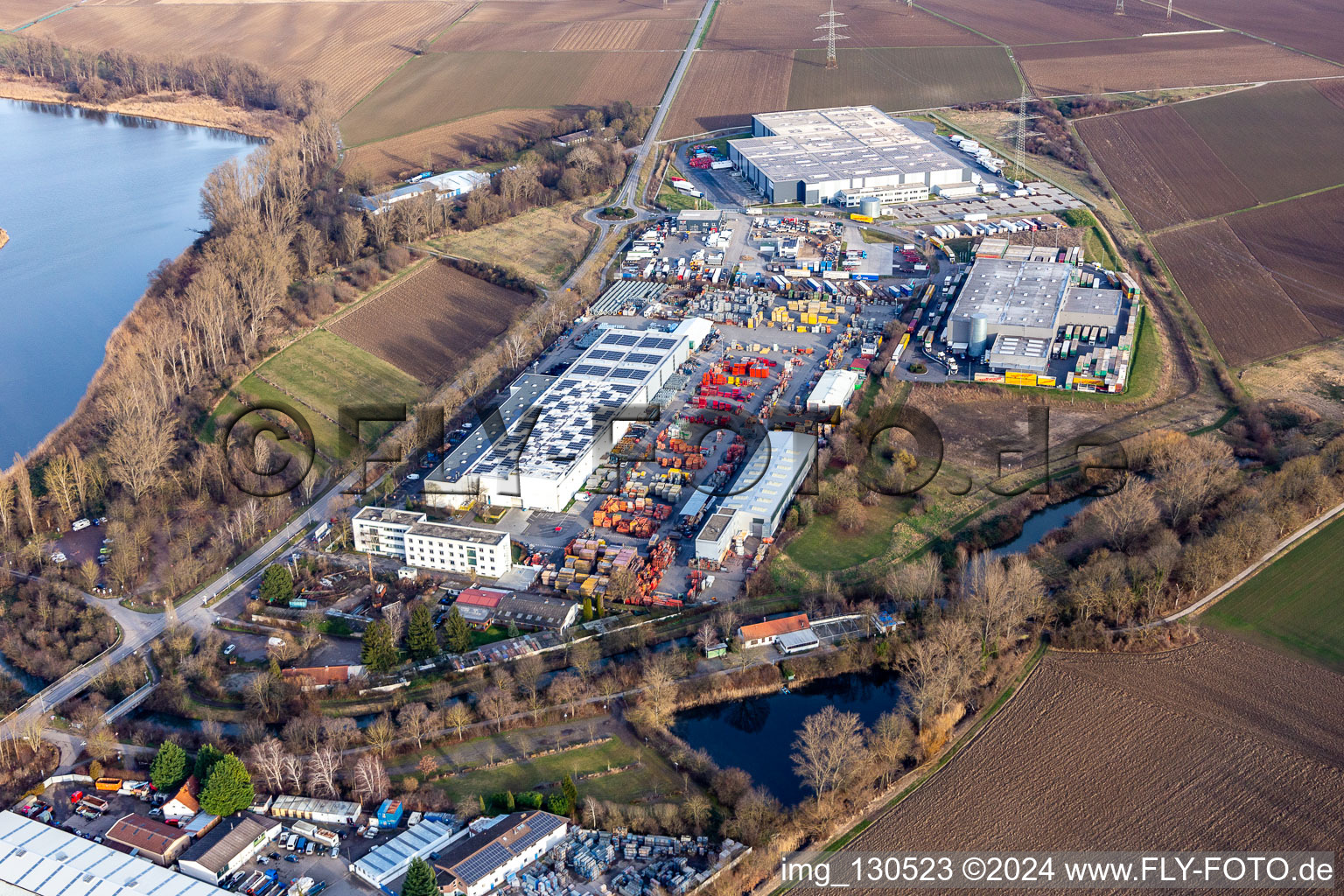 Quartier Roxheim in Bobenheim-Roxheim dans le département Rhénanie-Palatinat, Allemagne vue d'en haut