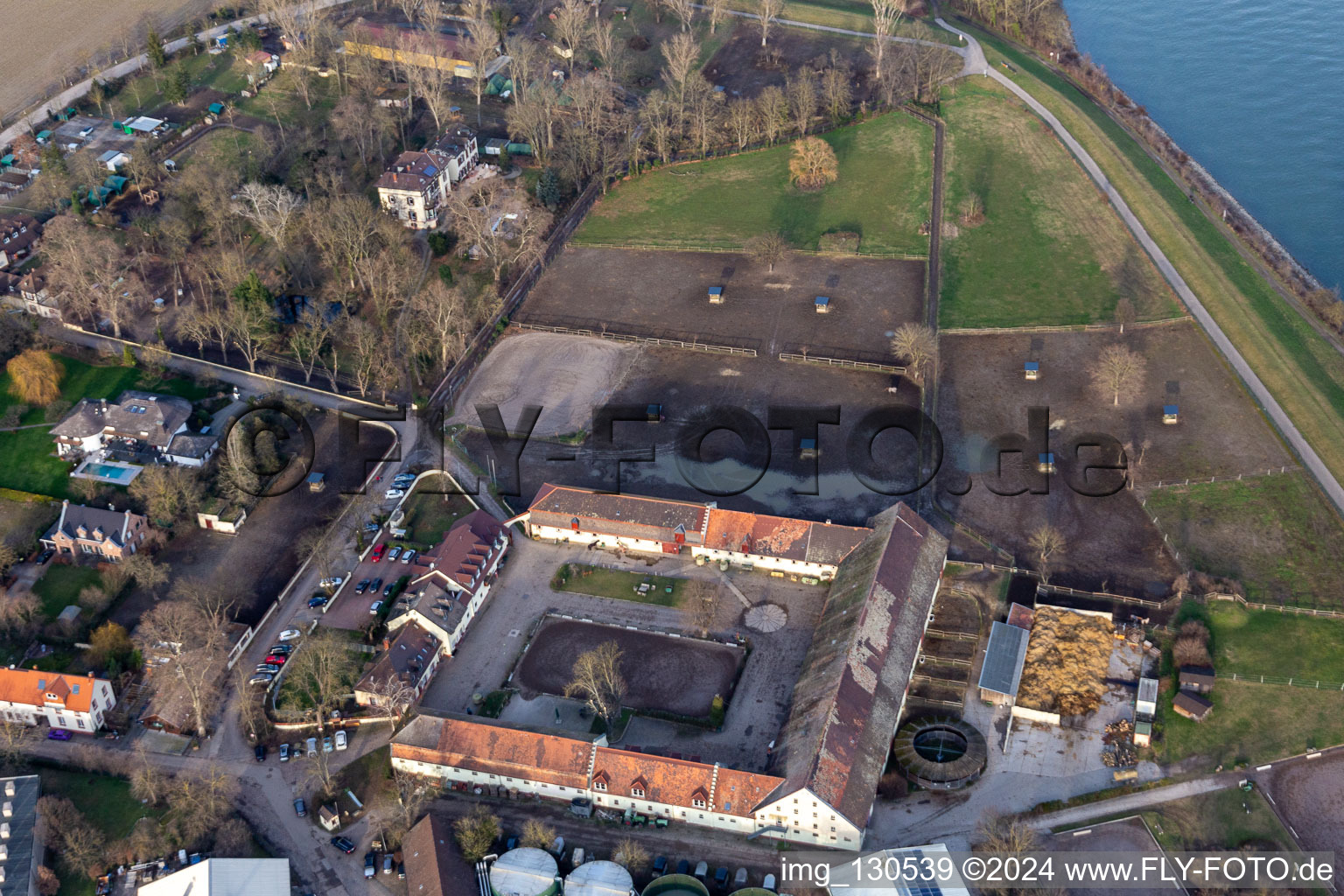 Photographie aérienne de Domaine de Petersau à le quartier Mörsch in Frankenthal dans le département Rhénanie-Palatinat, Allemagne