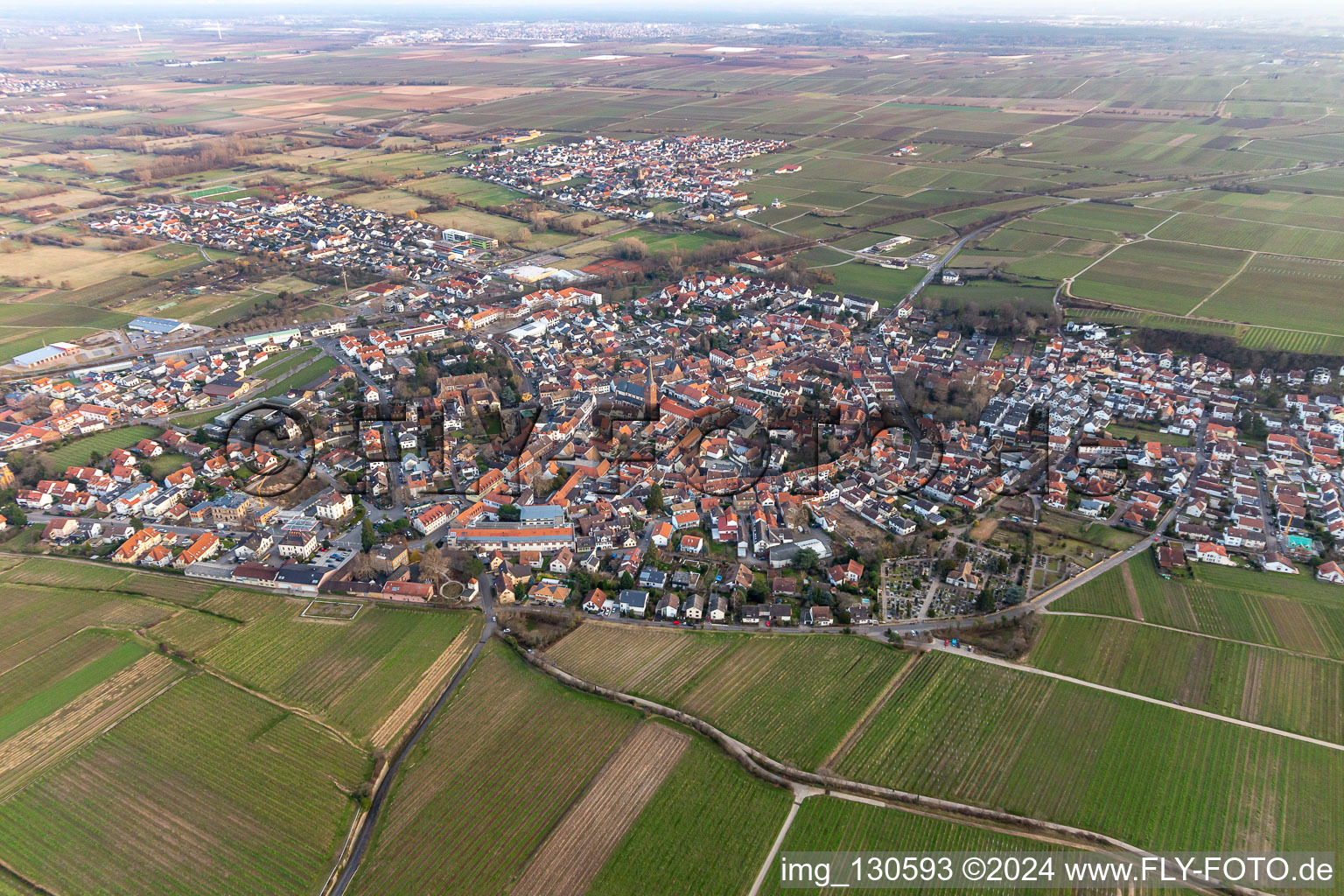 Image drone de Deidesheim dans le département Rhénanie-Palatinat, Allemagne