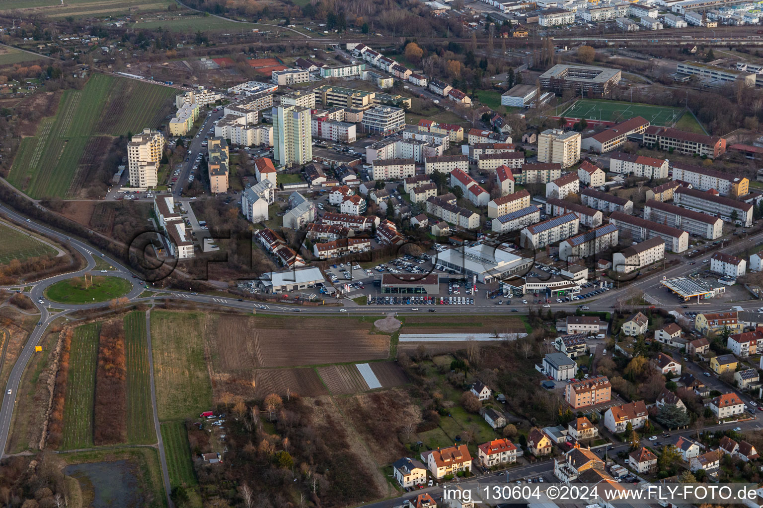 Neustadt an der Weinstraße dans le département Rhénanie-Palatinat, Allemagne vu d'un drone